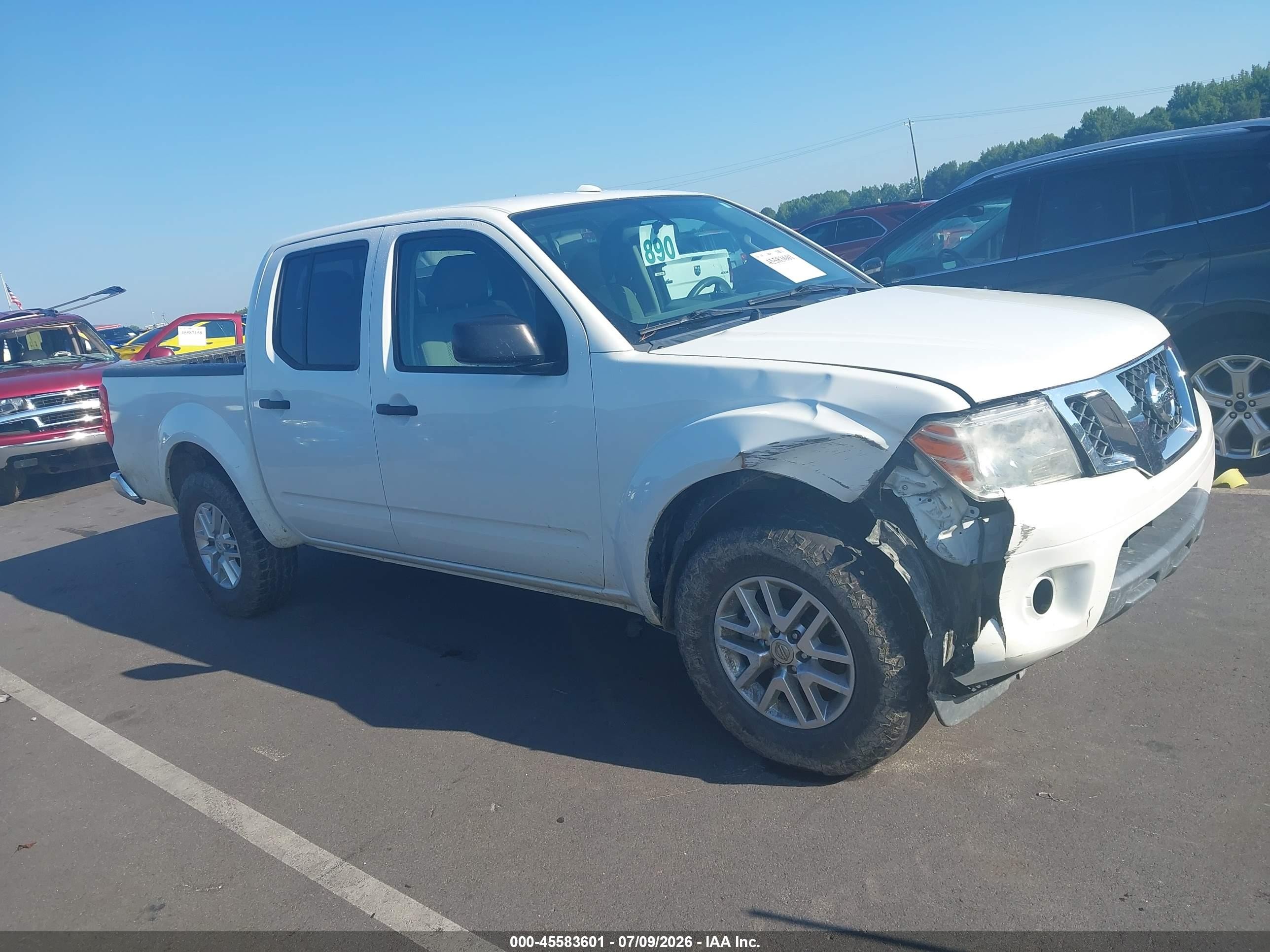 2015 Nissan Frontier Sv White vin: 1N6AD0EV1FN748066