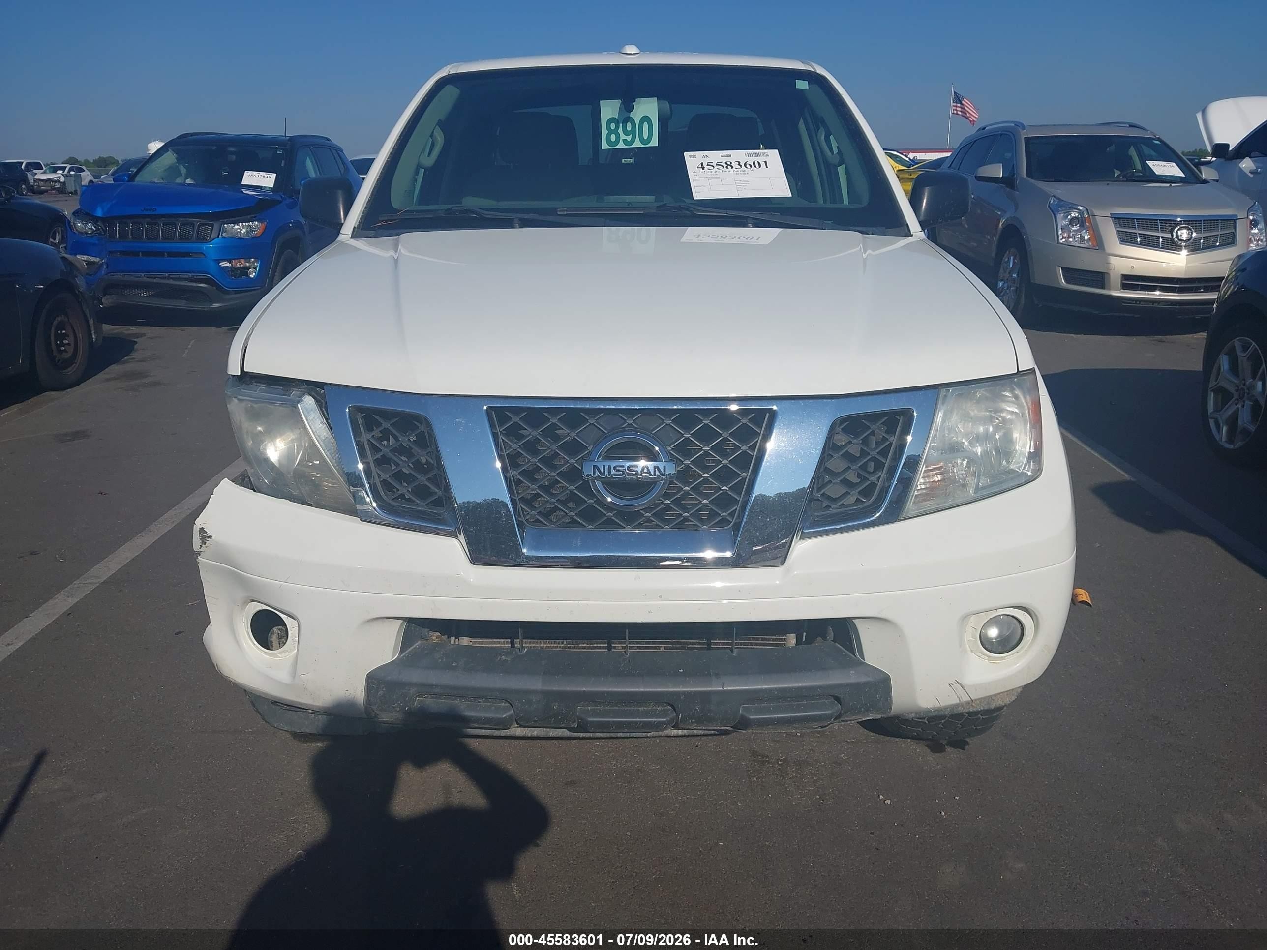 2015 Nissan Frontier Sv White vin: 1N6AD0EV1FN748066