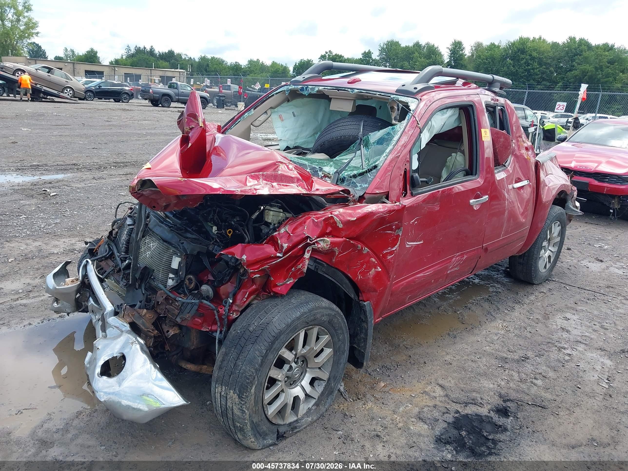 2012 Nissan Frontier Sl Red vin: 1N6AD0EV2CC420470