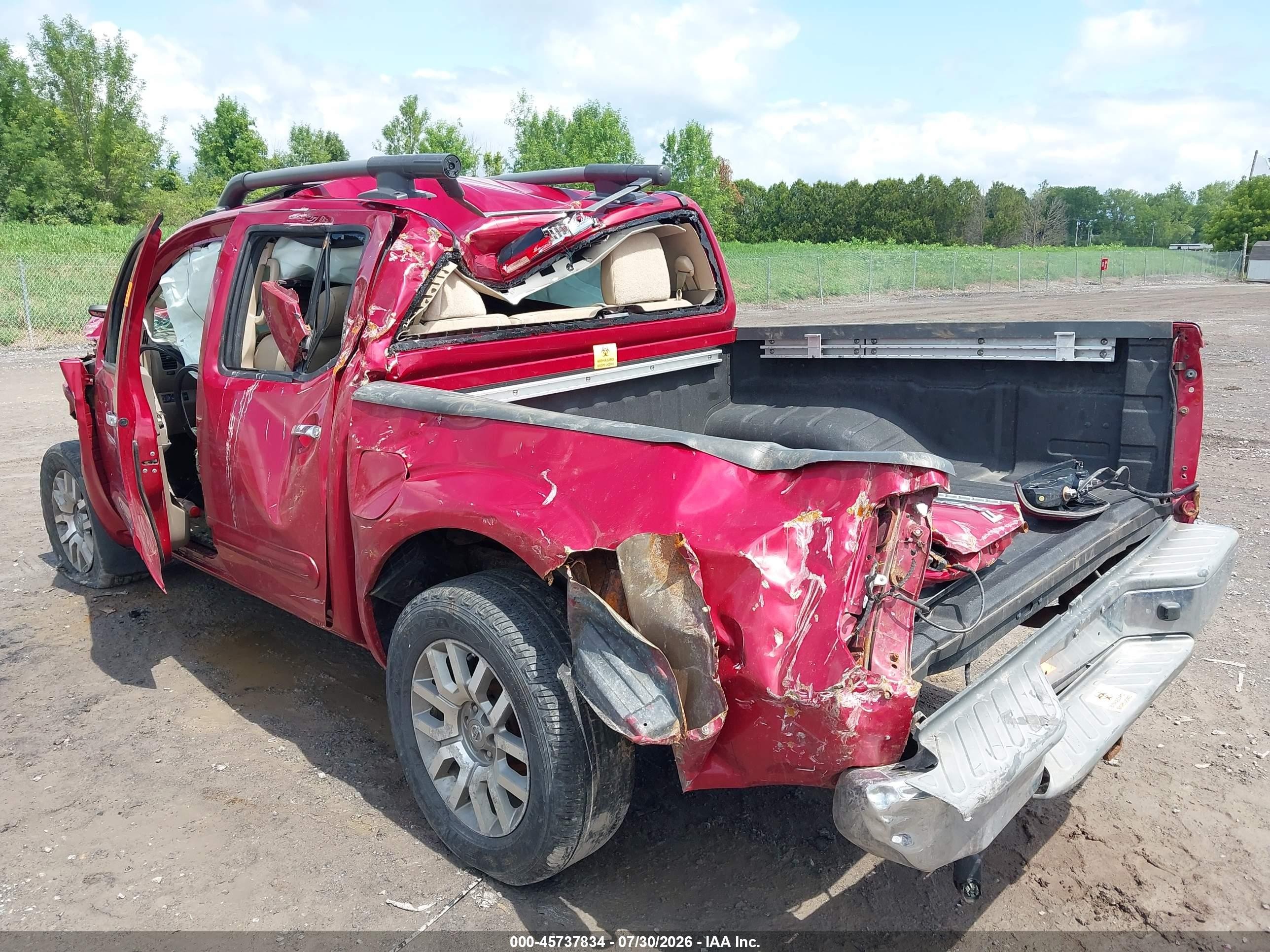 2012 Nissan Frontier Sl Red vin: 1N6AD0EV2CC420470