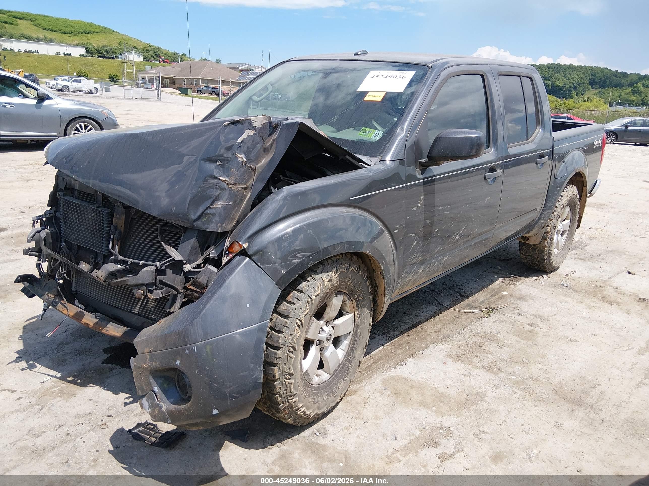 2013 Nissan Frontier Sv Gray vin: 1N6AD0EV2DN738160