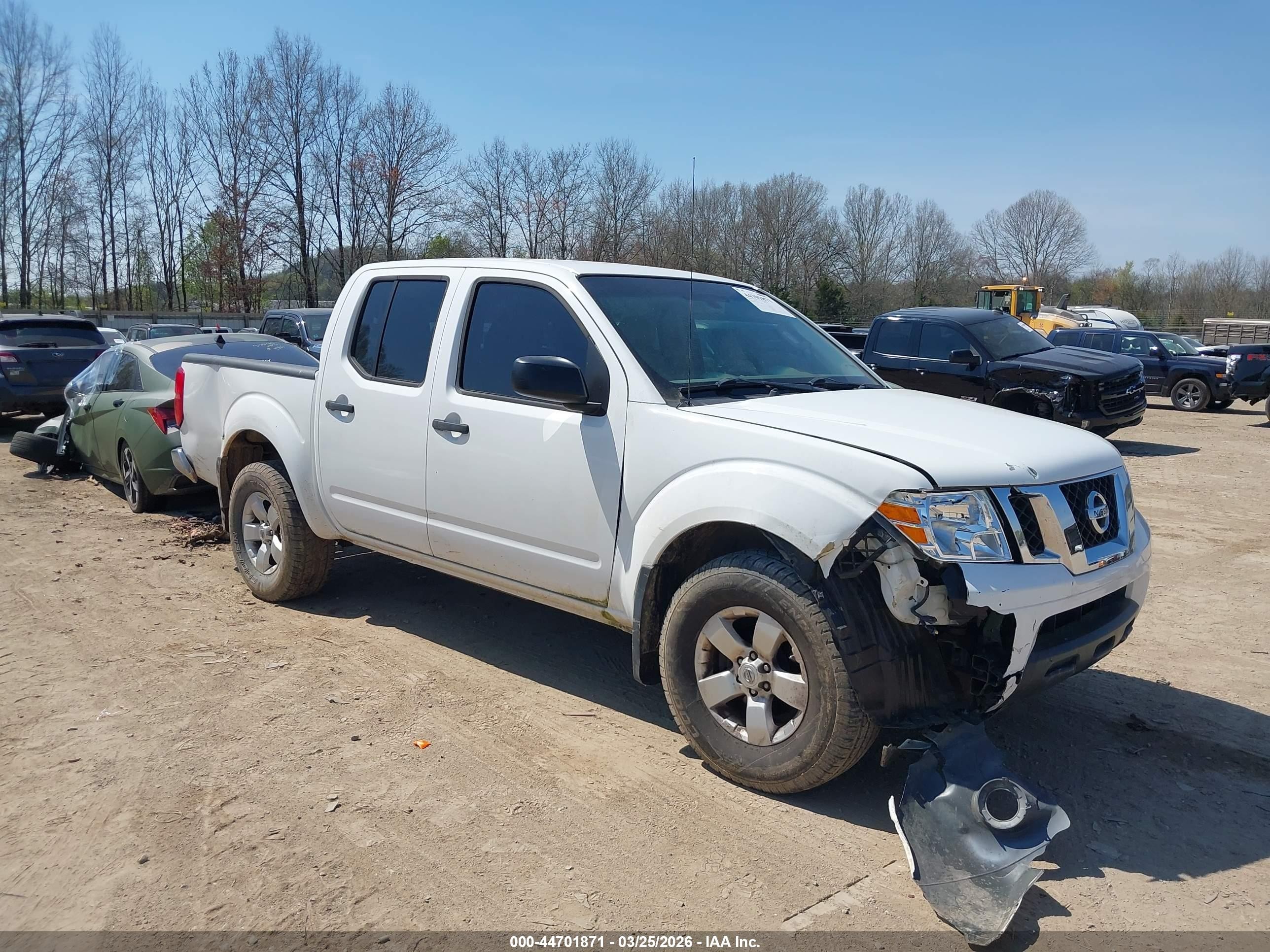 2012 Nissan Frontier Sv White vin: 1N6AD0EV3CC464221
