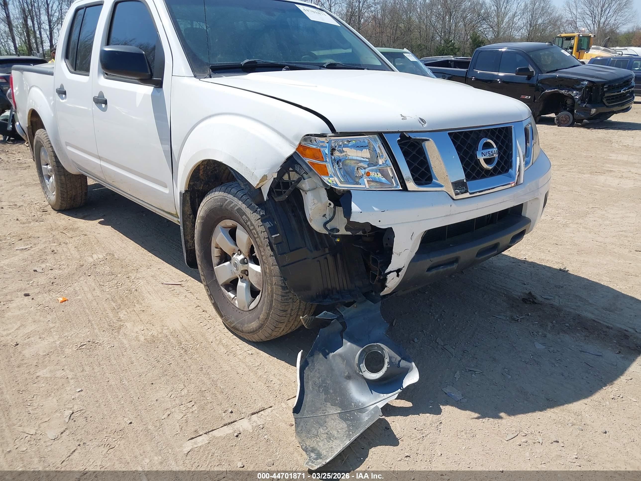 2012 Nissan Frontier Sv White vin: 1N6AD0EV3CC464221