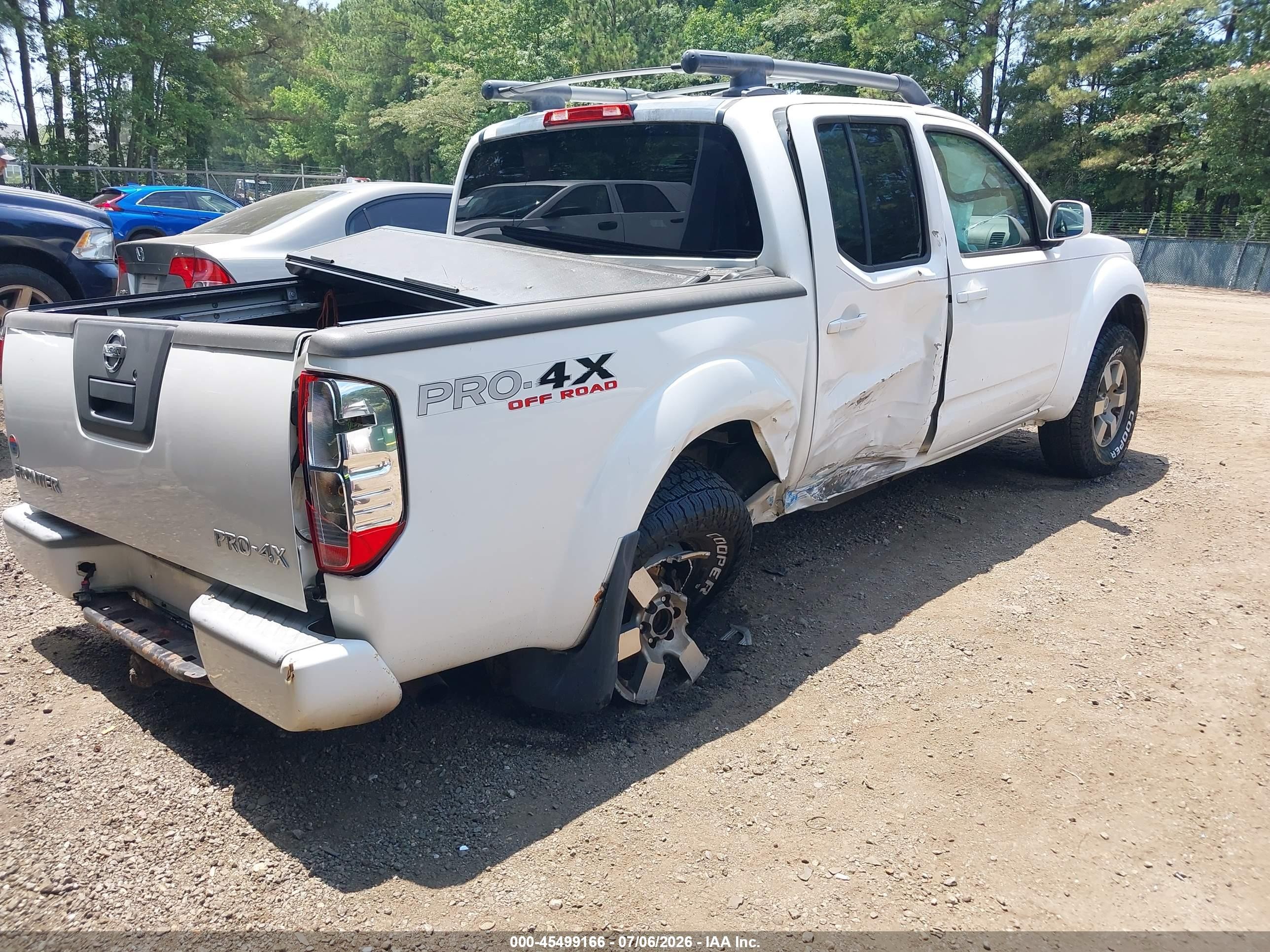 2012 Nissan Frontier Pro-4x White vin: 1N6AD0EV3CC467605