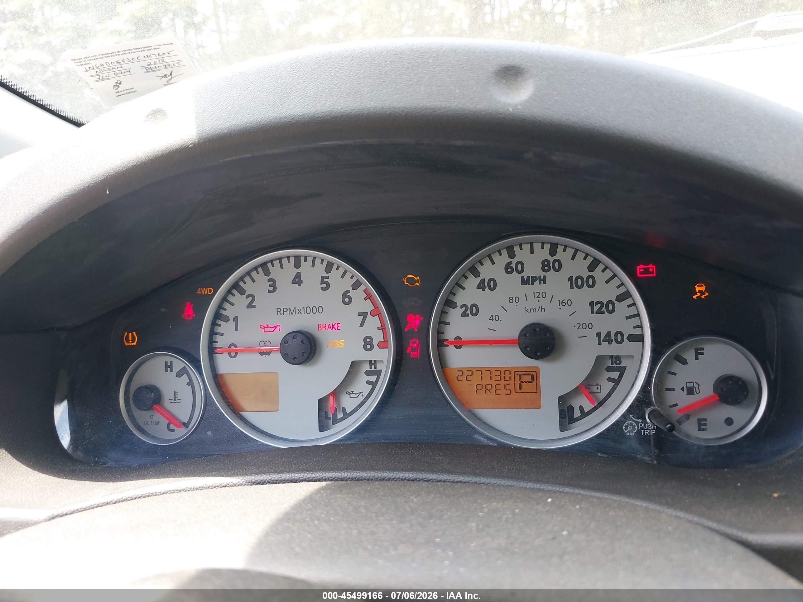 2012 Nissan Frontier Pro-4x White vin: 1N6AD0EV3CC467605