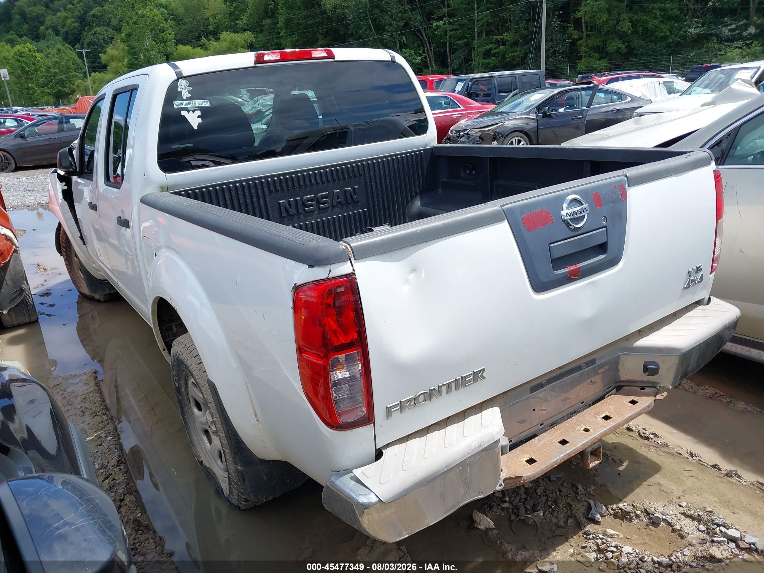 2011 Nissan Frontier S White vin: 1N6AD0EV4BC405161