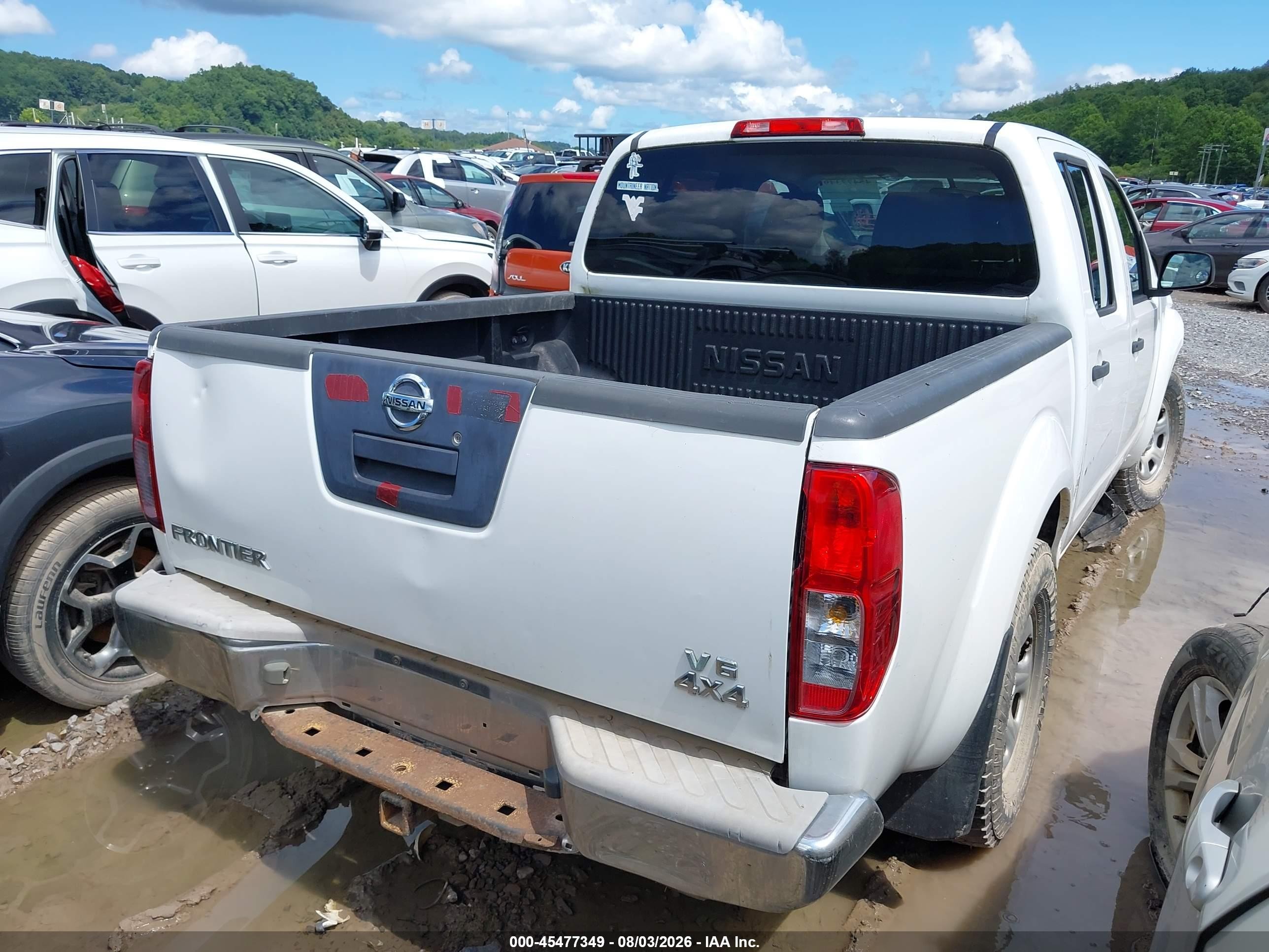 2011 Nissan Frontier S White vin: 1N6AD0EV4BC405161