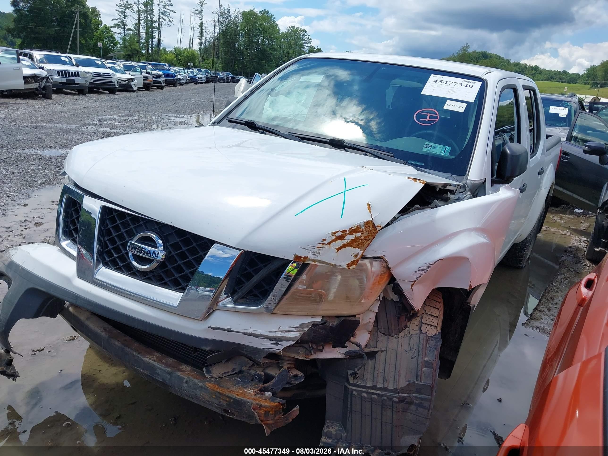 2011 Nissan Frontier S White vin: 1N6AD0EV4BC405161