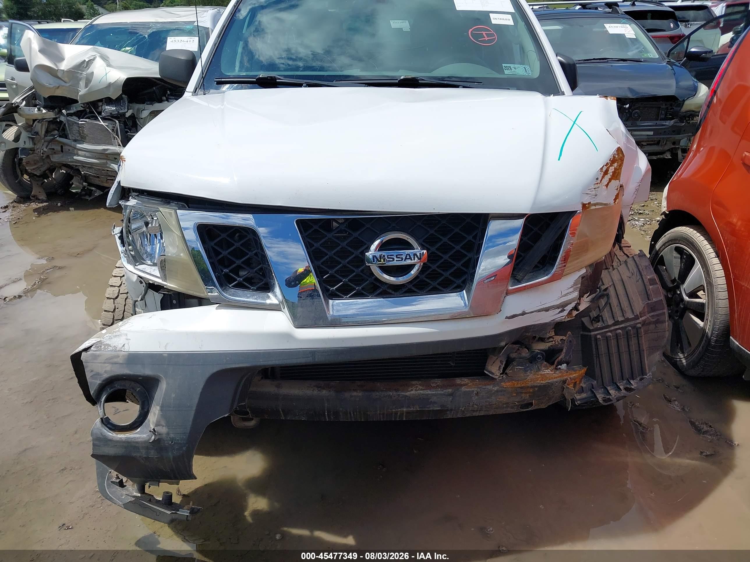 2011 Nissan Frontier S White vin: 1N6AD0EV4BC405161