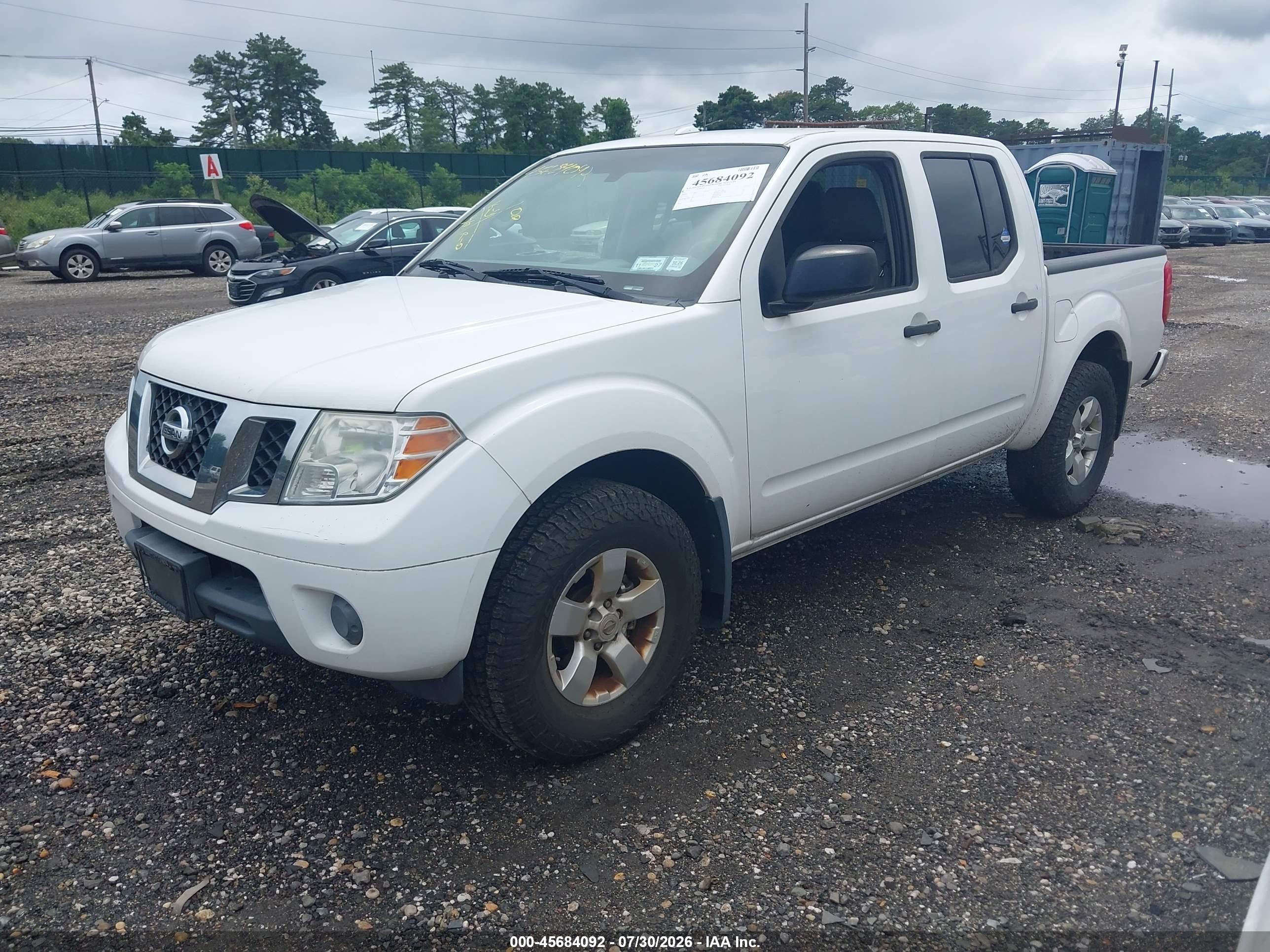2012 Nissan Frontier Sv White vin: 1N6AD0EV4CC430126