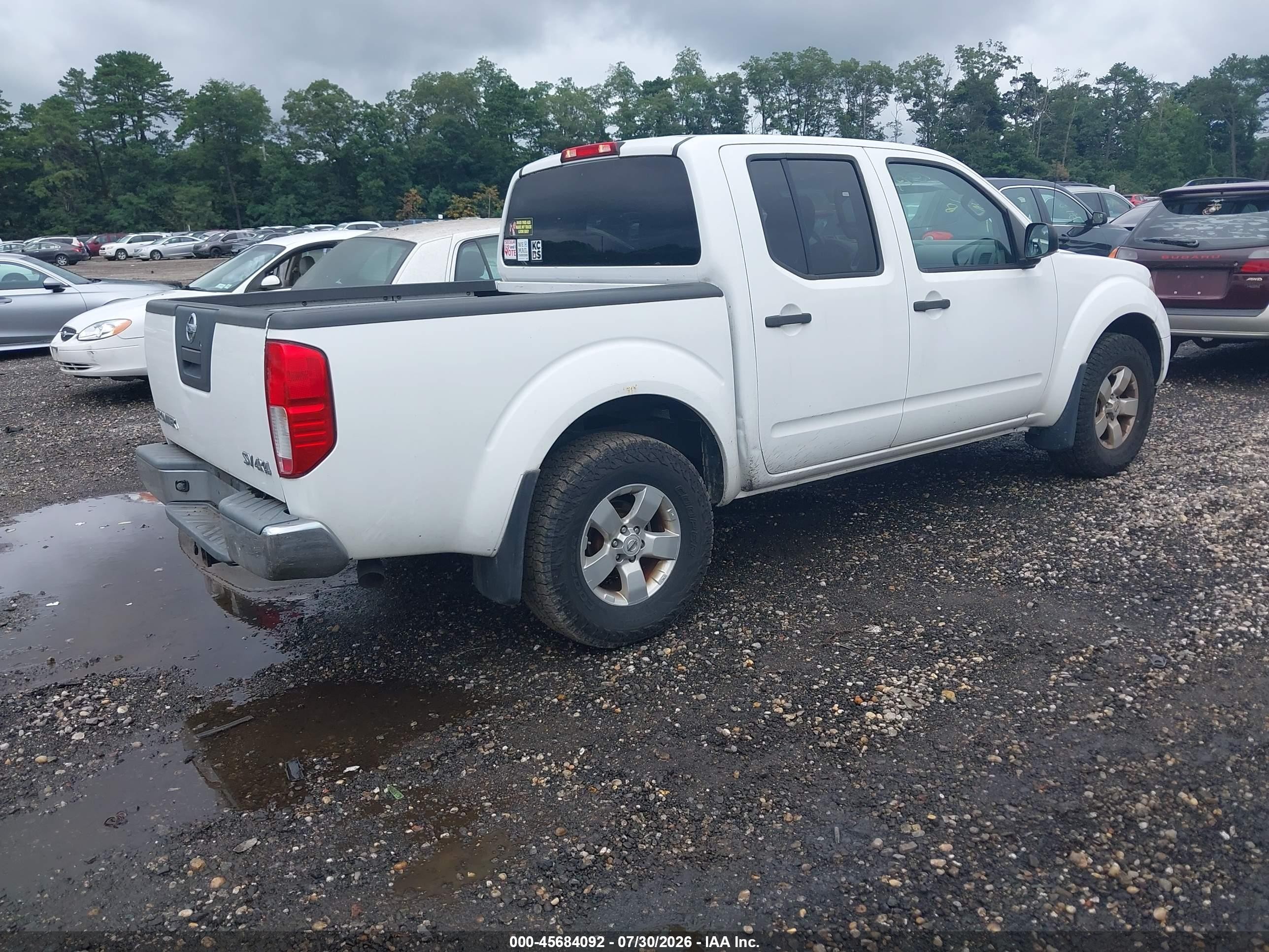 2012 Nissan Frontier Sv White vin: 1N6AD0EV4CC430126