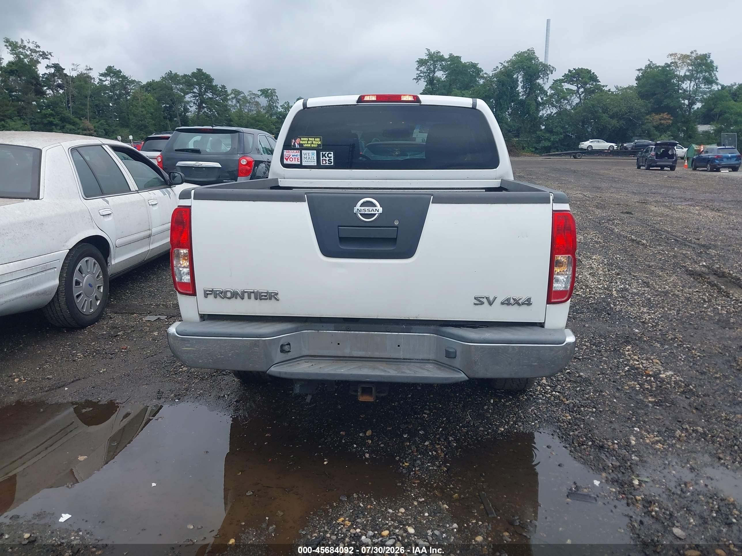 2012 Nissan Frontier Sv White vin: 1N6AD0EV4CC430126