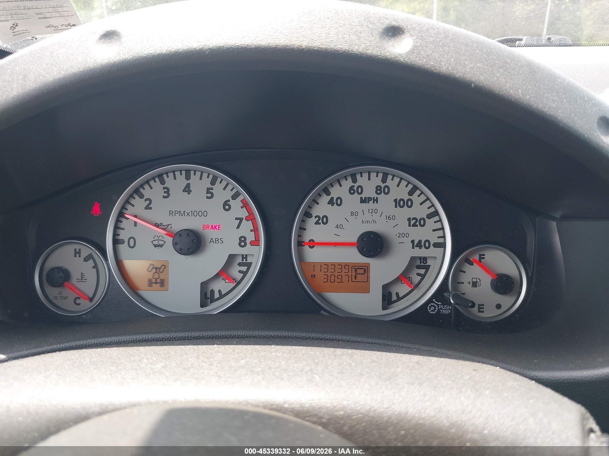 2012 Nissan Frontier Pro-4x Gray vin: 1N6AD0EV4CC480198