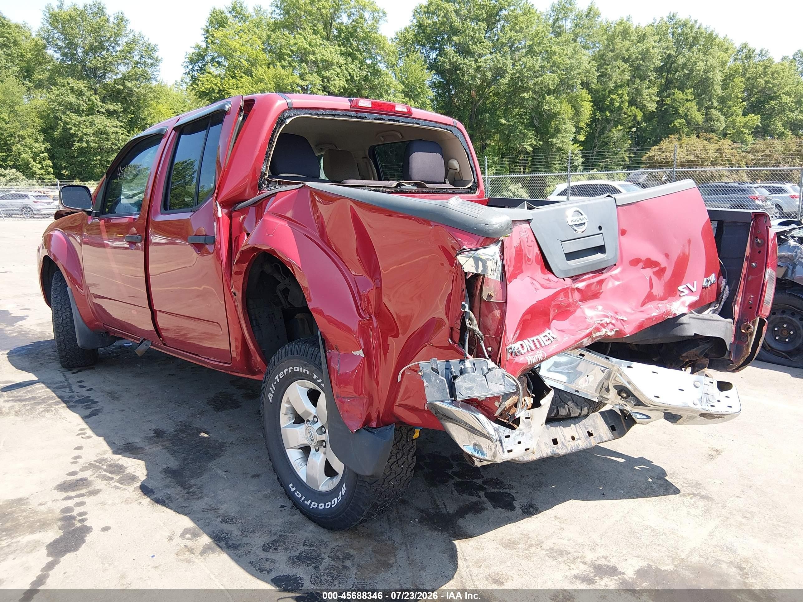 2012 Nissan Frontier Sv Red vin: 1N6AD0EV6CC440818