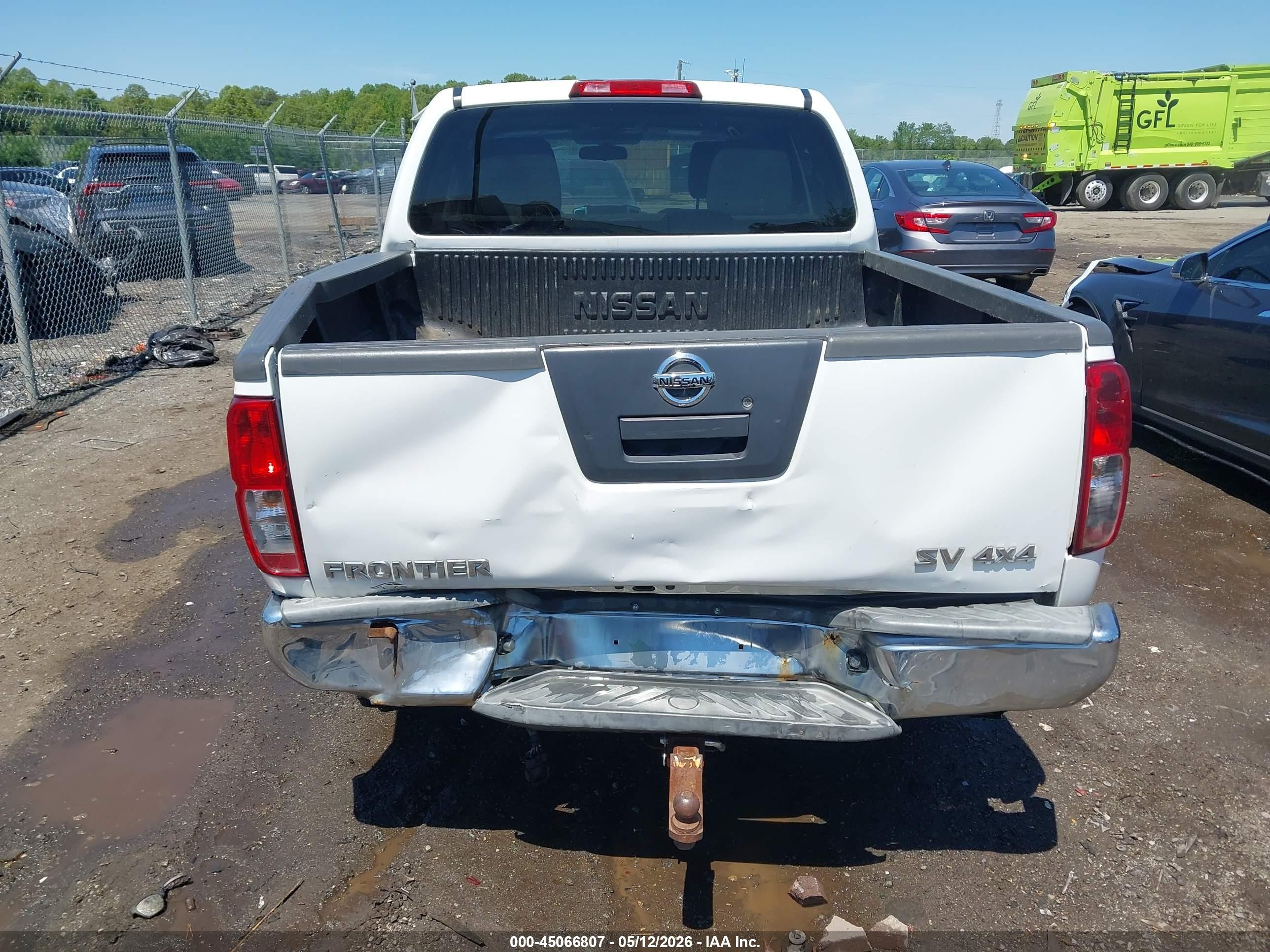 2012 Nissan Frontier Sv White vin: 1N6AD0EV6CC462124