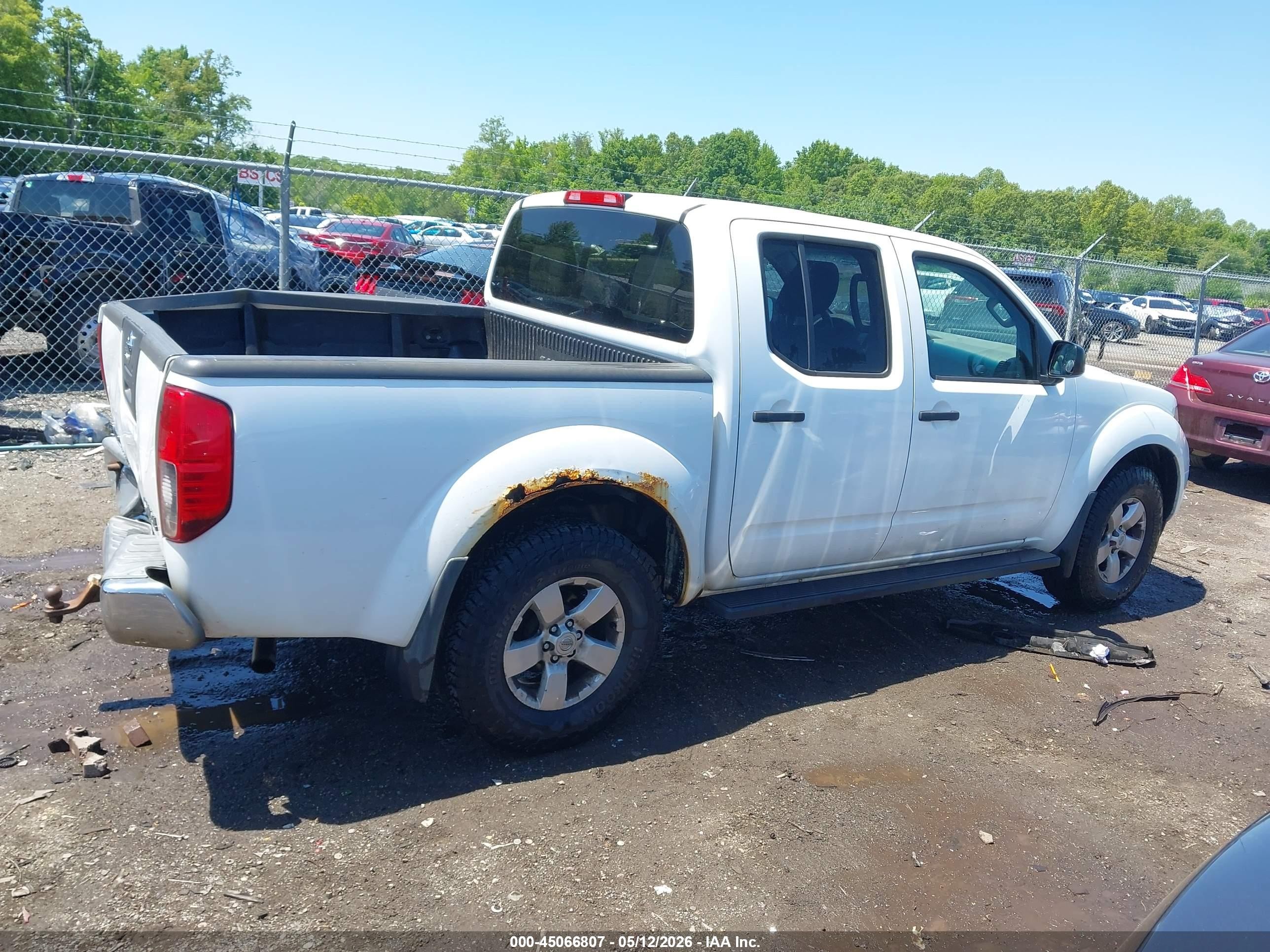 2012 Nissan Frontier Sv White vin: 1N6AD0EV6CC462124