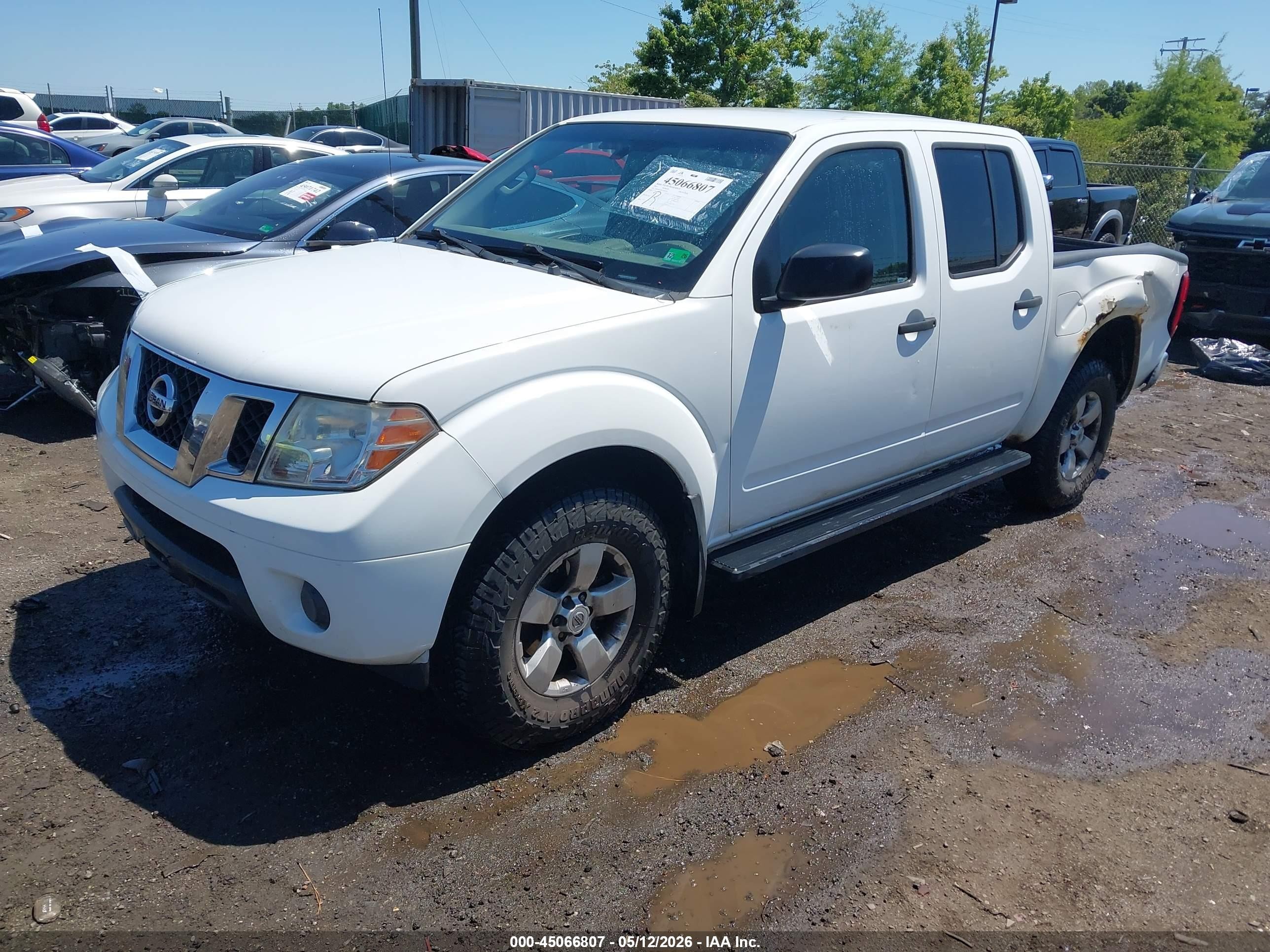 2012 Nissan Frontier Sv White vin: 1N6AD0EV6CC462124