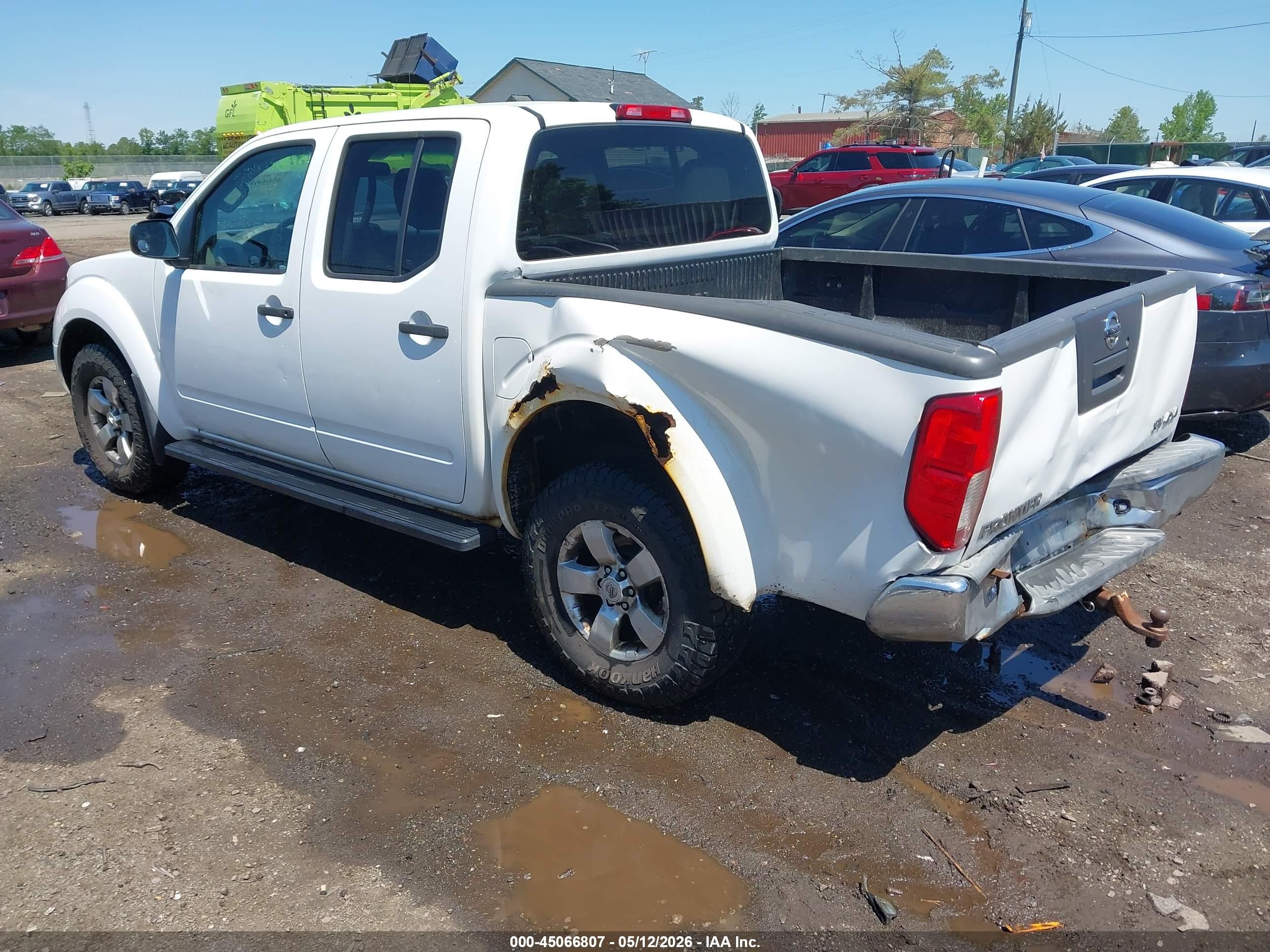 2012 Nissan Frontier Sv White vin: 1N6AD0EV6CC462124