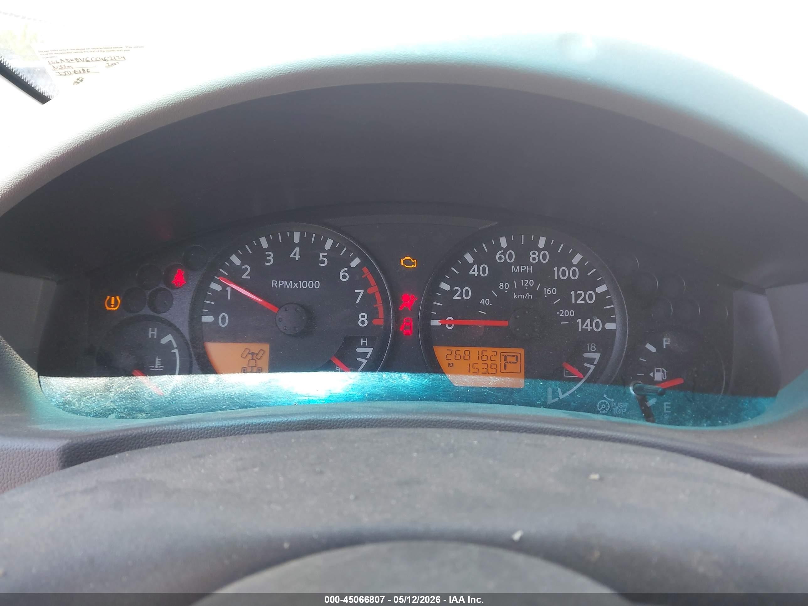 2012 Nissan Frontier Sv White vin: 1N6AD0EV6CC462124