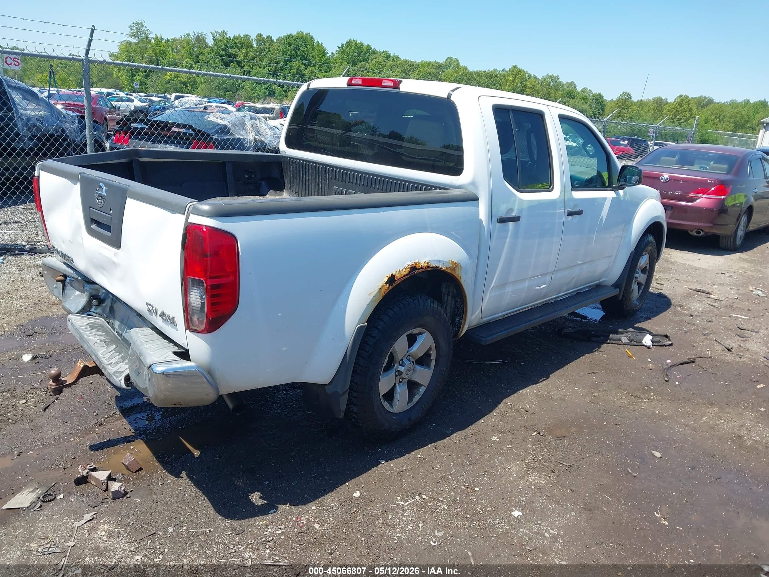 2012 Nissan Frontier Sv White vin: 1N6AD0EV6CC462124