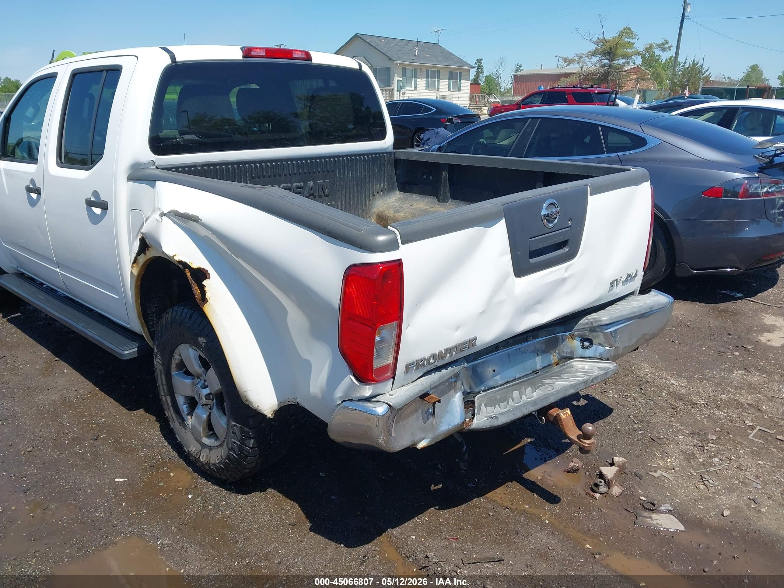 2012 Nissan Frontier Sv White vin: 1N6AD0EV6CC462124