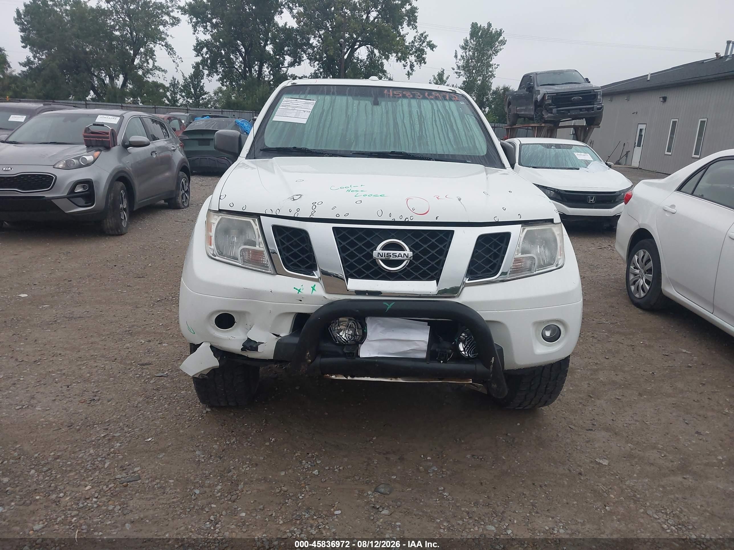 2015 Nissan Frontier Sv White vin: 1N6AD0EV6FN712650