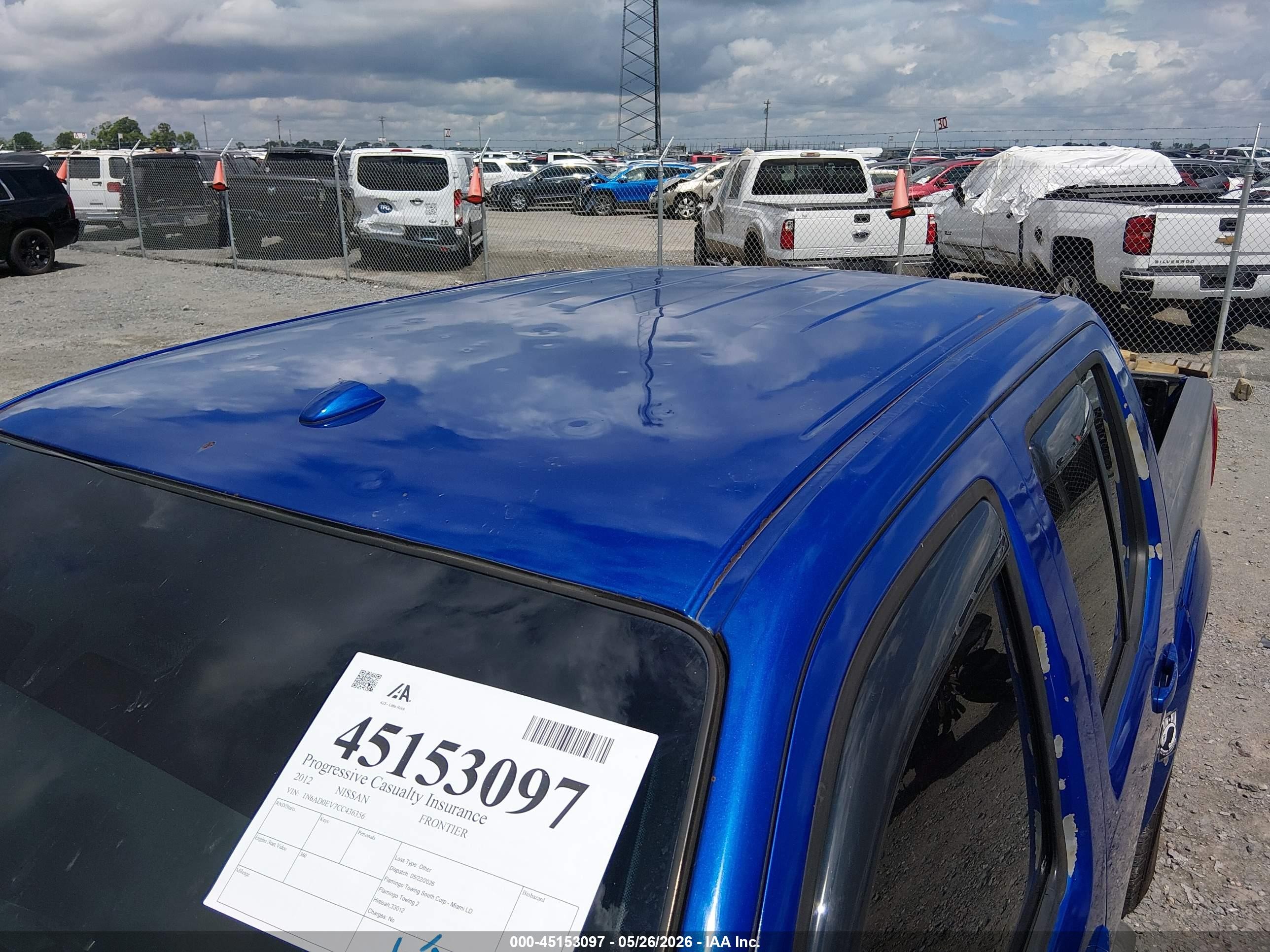 2012 Nissan Frontier Pro-4x Blue vin: 1N6AD0EV7CC436356