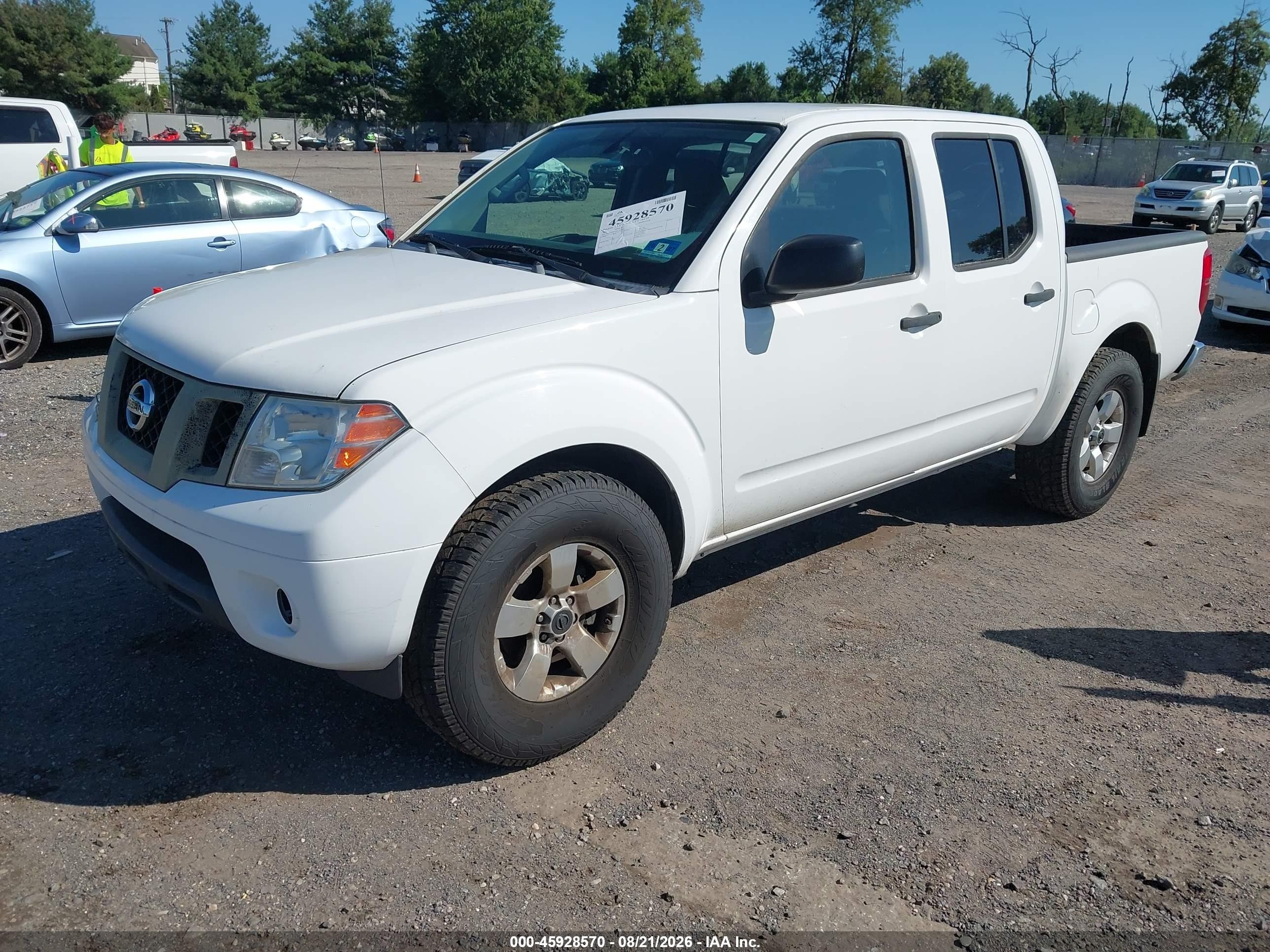 2012 Nissan Frontier Sv White vin: 1N6AD0EV8CC419419