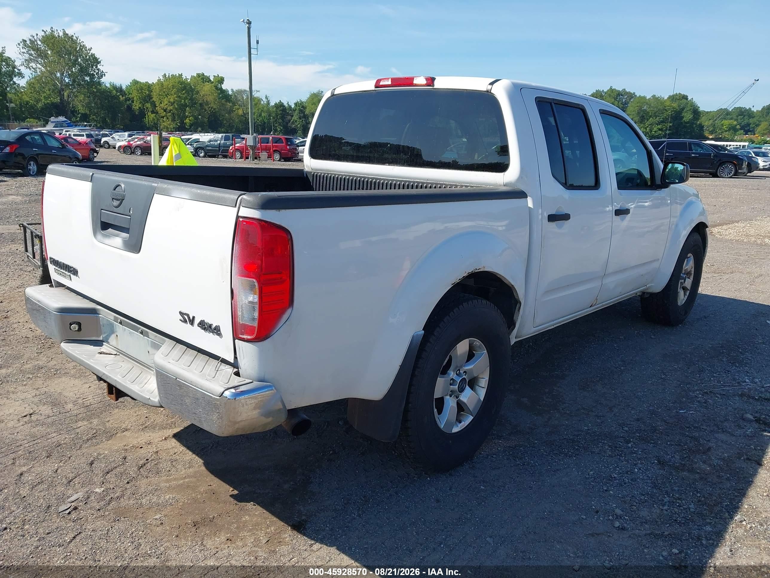 2012 Nissan Frontier Sv White vin: 1N6AD0EV8CC419419