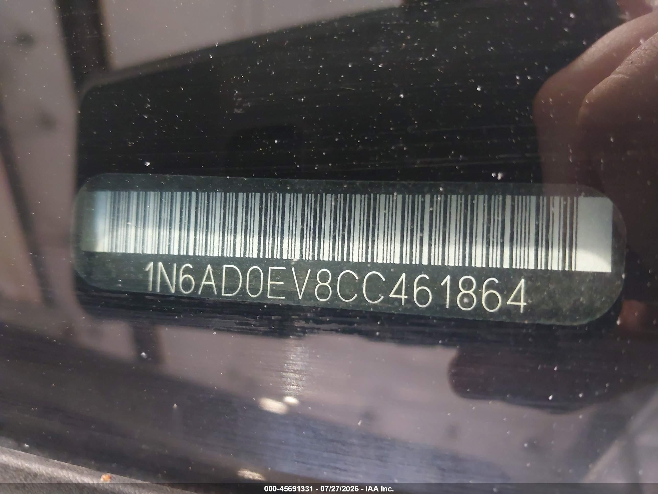 2012 Nissan Frontier Sv Gray vin: 1N6AD0EV8CC461864