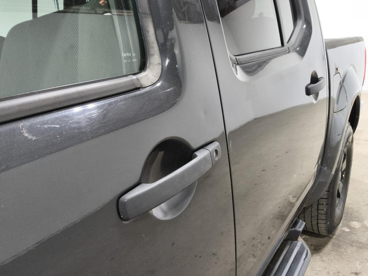 2011 Nissan Frontier S Charcoal vin: 1N6AD0EV9BC403843 Damage: Left Front Door, Dent(S) W/No Paint Dmg, > 12 Inches