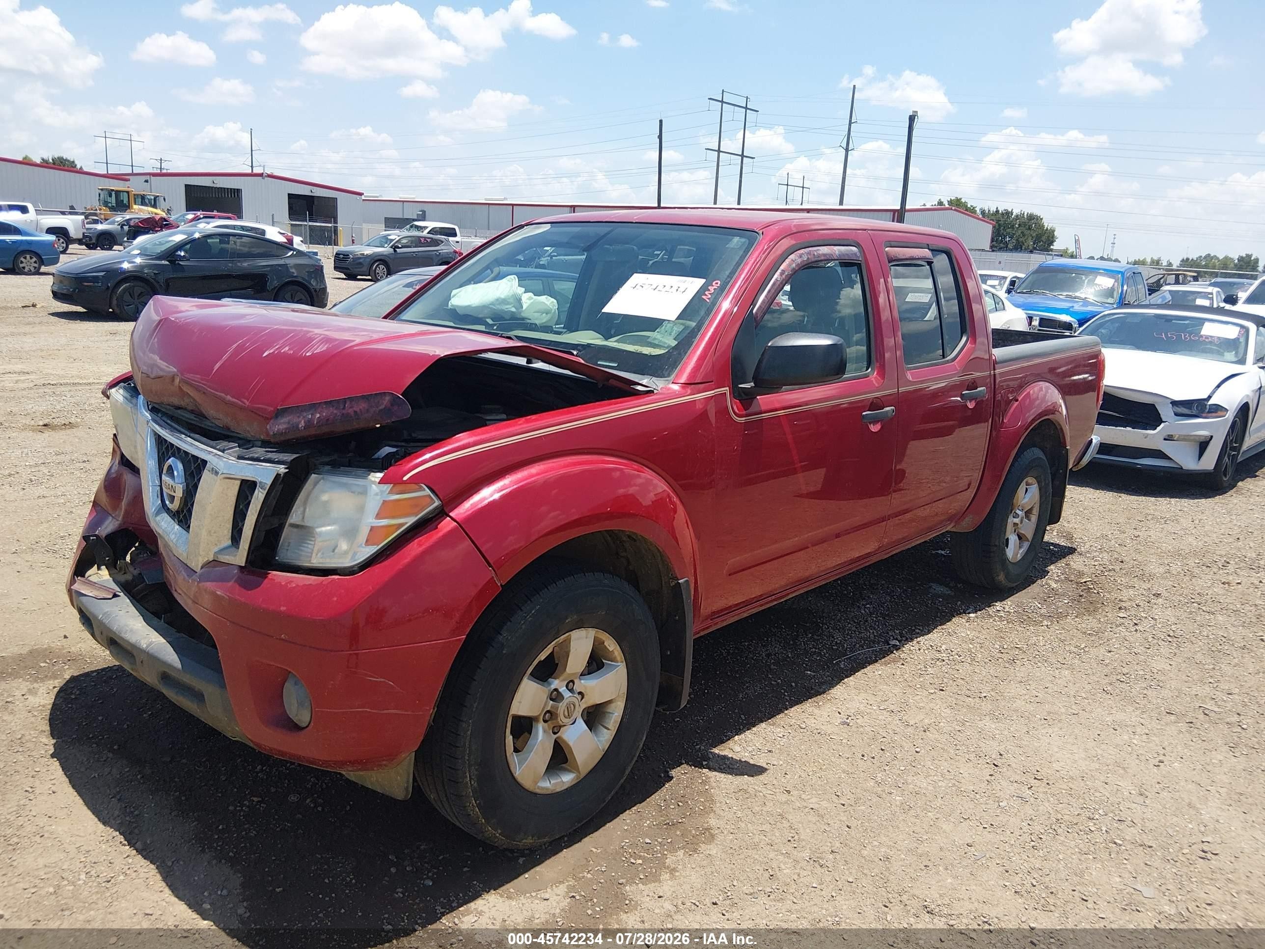 2012 Nissan Frontier Sv Красный vin: 1N6AD0EVXCC483963