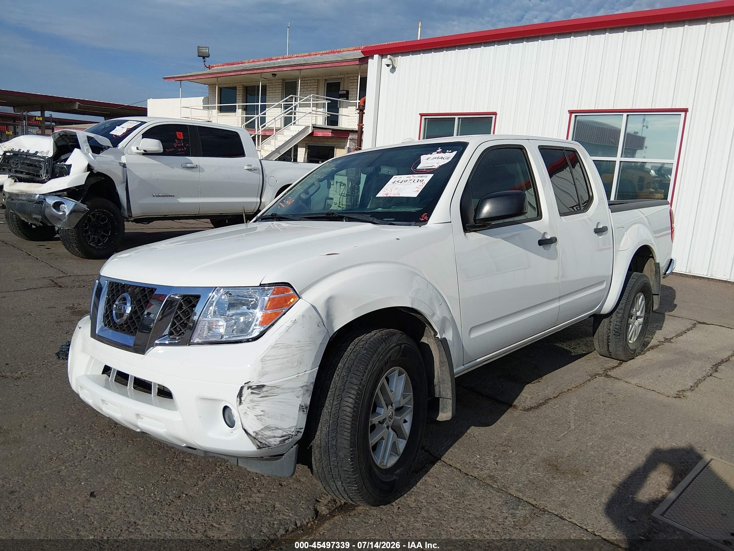 2014 Nissan Frontier Sv White vin: 1N6AD0EVXEN744516