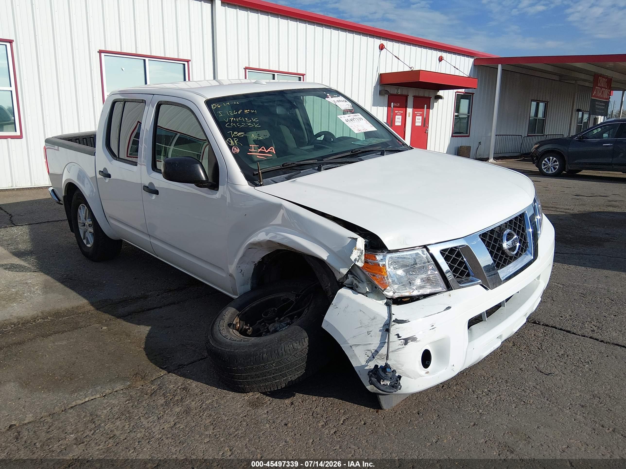 2014 Nissan Frontier Sv White vin: 1N6AD0EVXEN744516