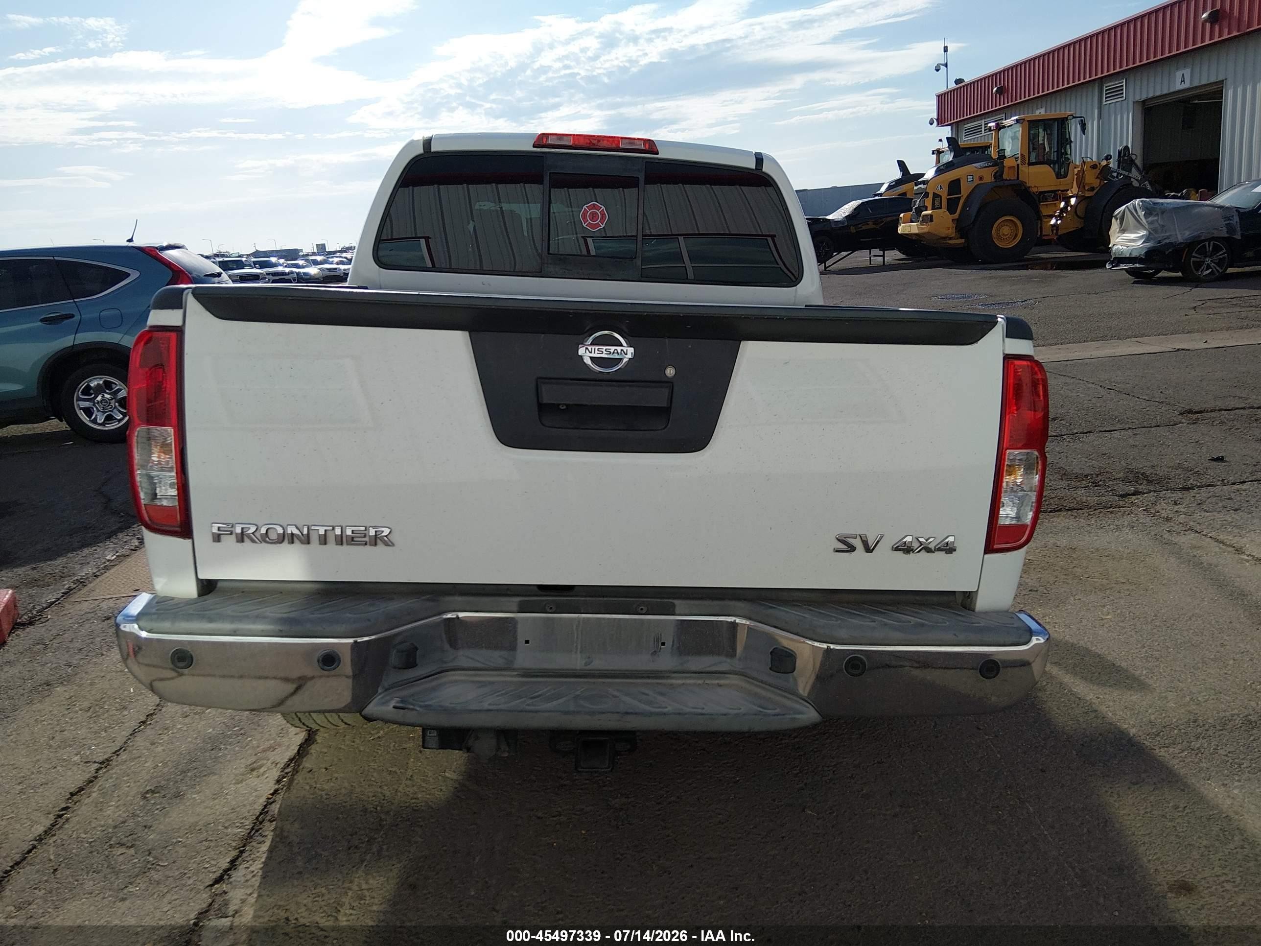 2014 Nissan Frontier Sv White vin: 1N6AD0EVXEN744516