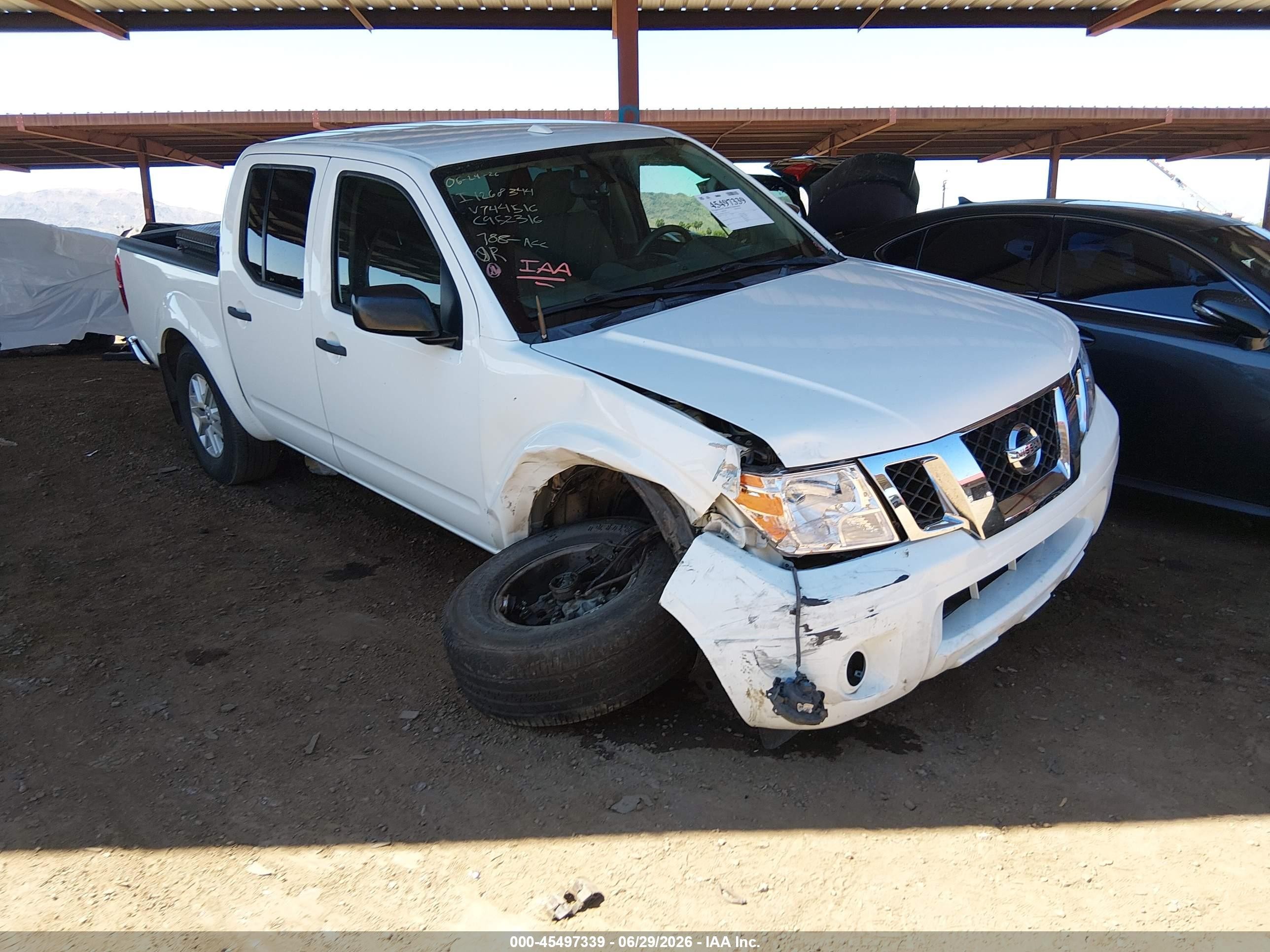 2014 Nissan Frontier Sv White vin: 1N6AD0EVXEN744516