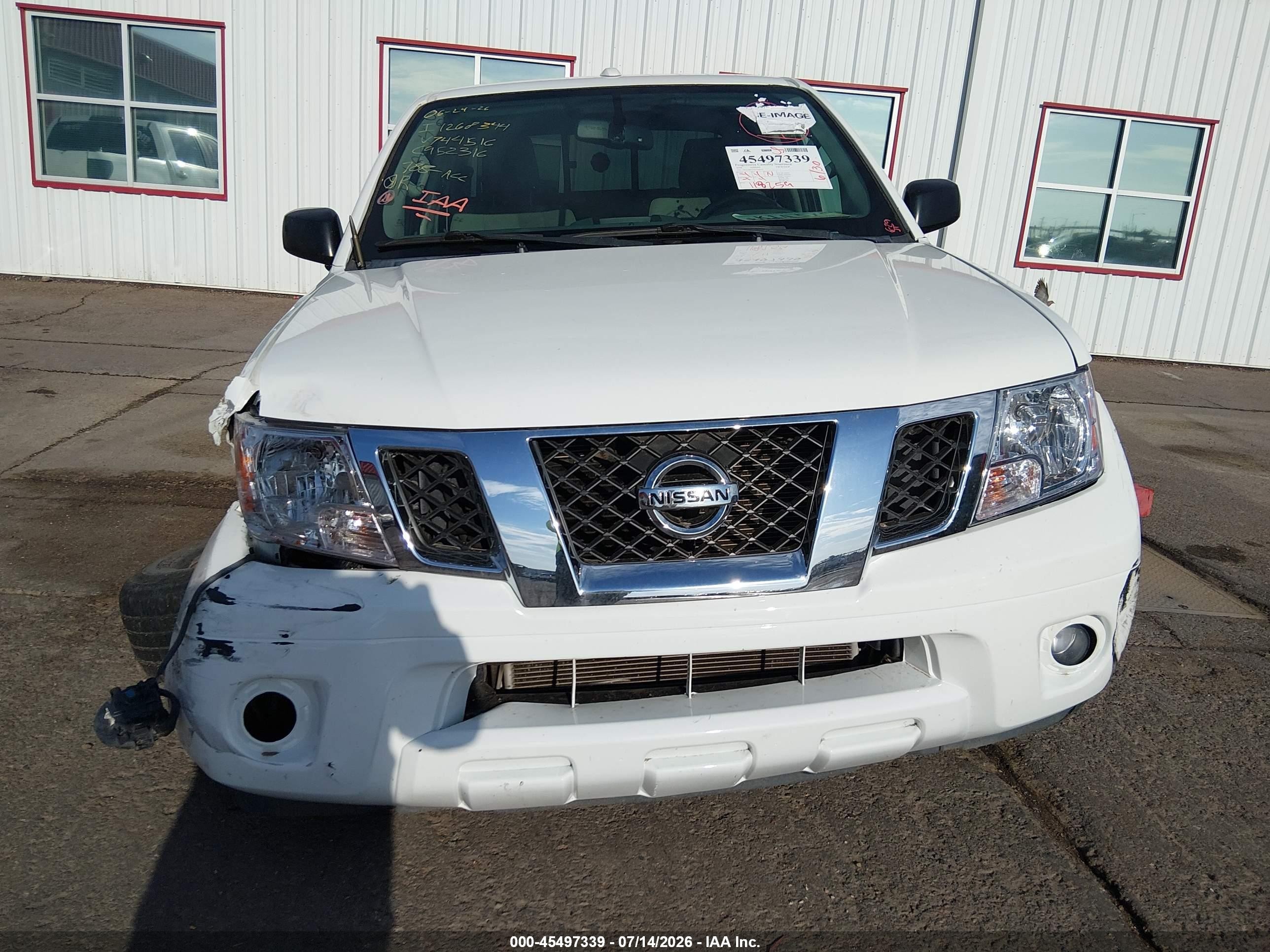 2014 Nissan Frontier Sv White vin: 1N6AD0EVXEN744516