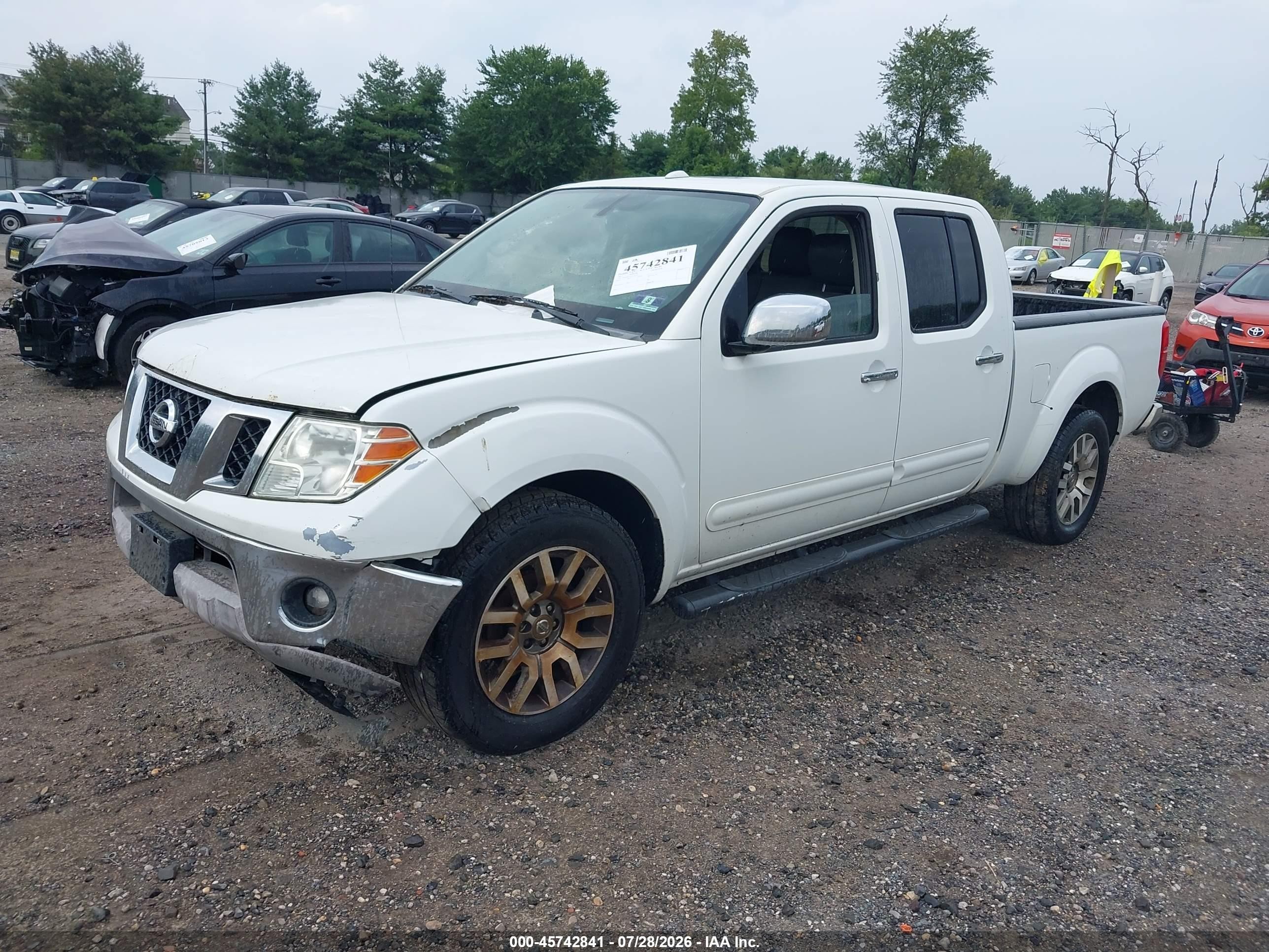 2013 Nissan Frontier Sl White vin: 1N6AD0FV1DN717735