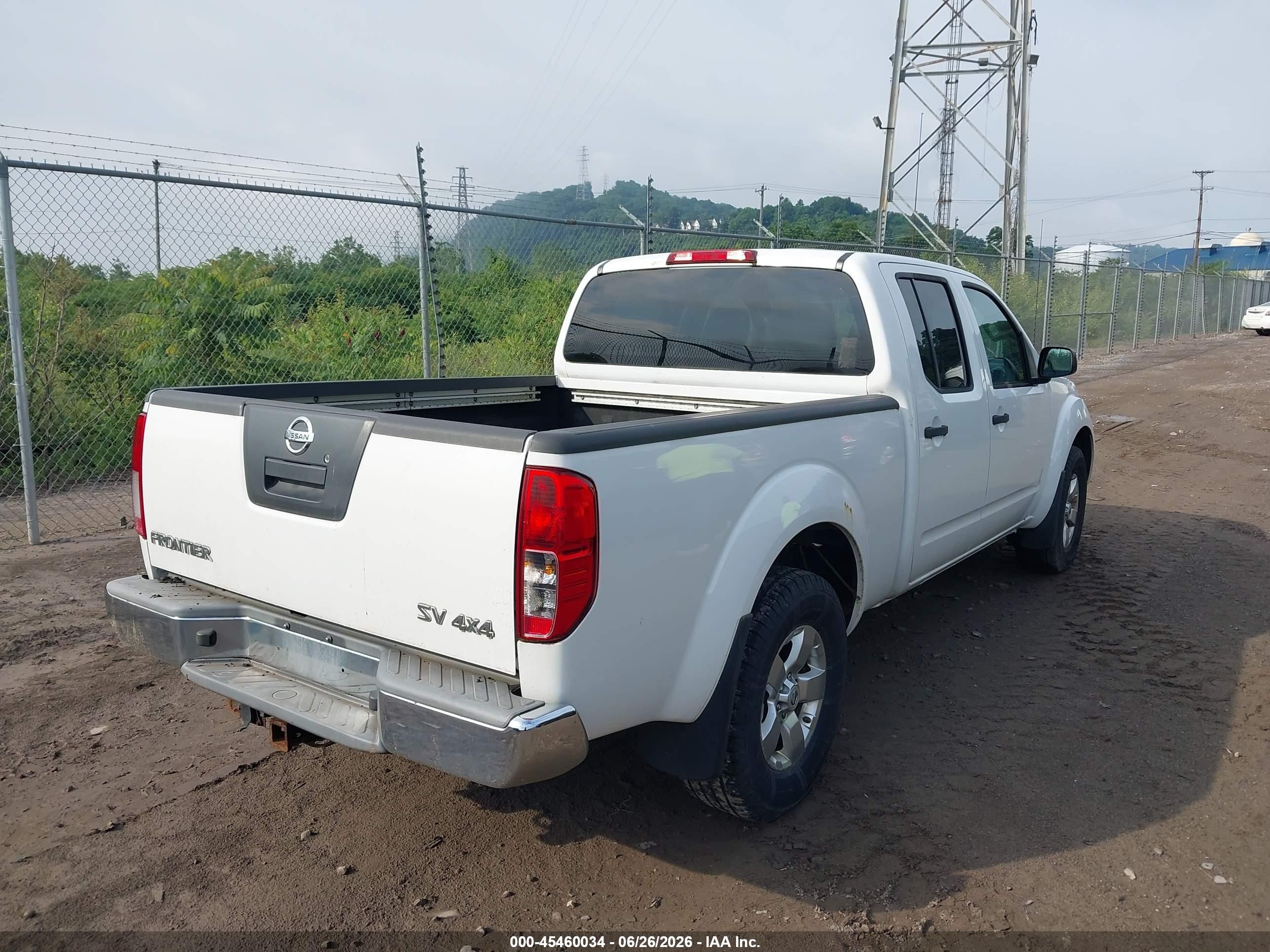 2012 Nissan Frontier Sv White vin: 1N6AD0FV2CC436330