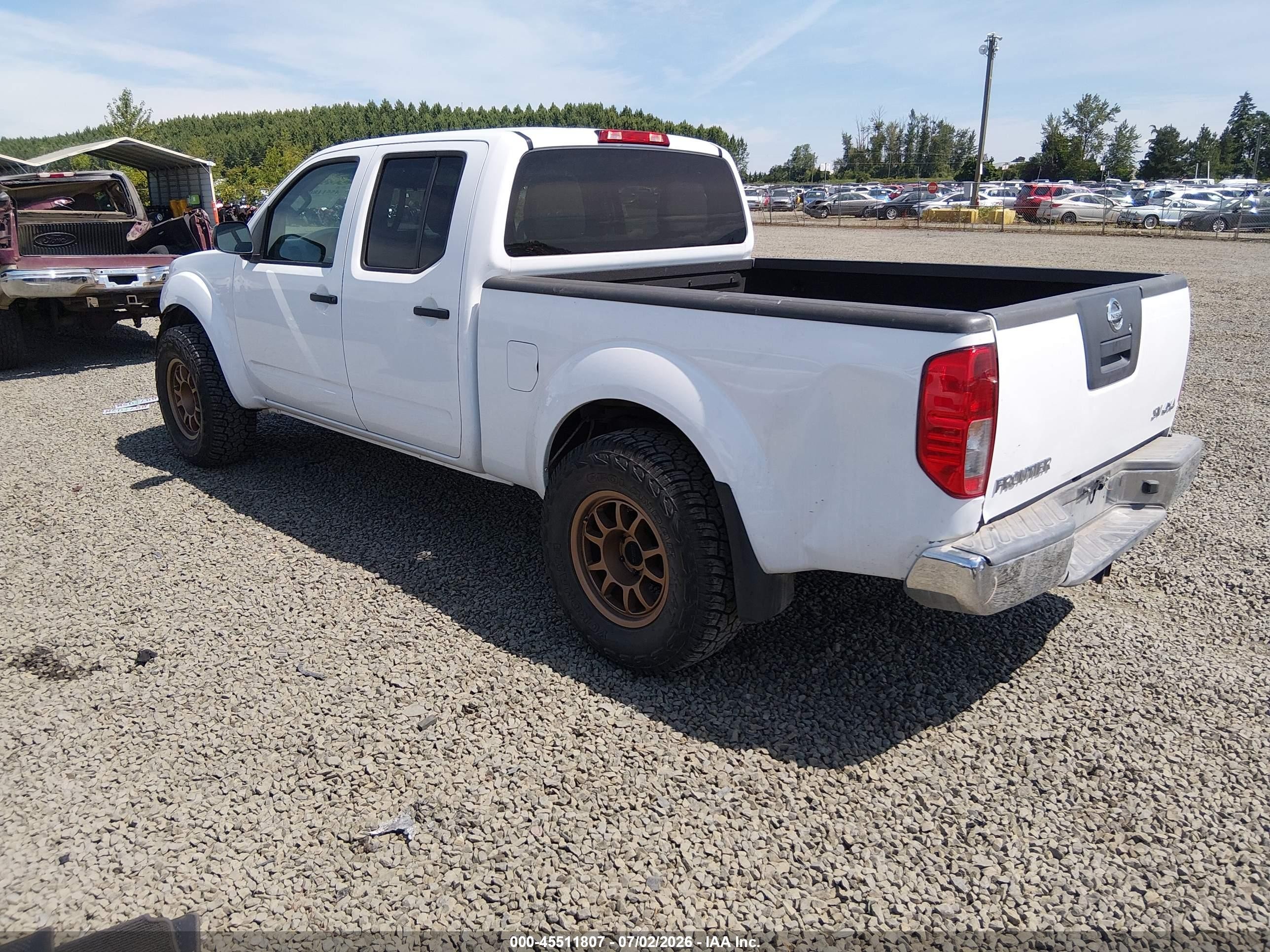 2012 Nissan Frontier Sv White vin: 1N6AD0FV5CC403385