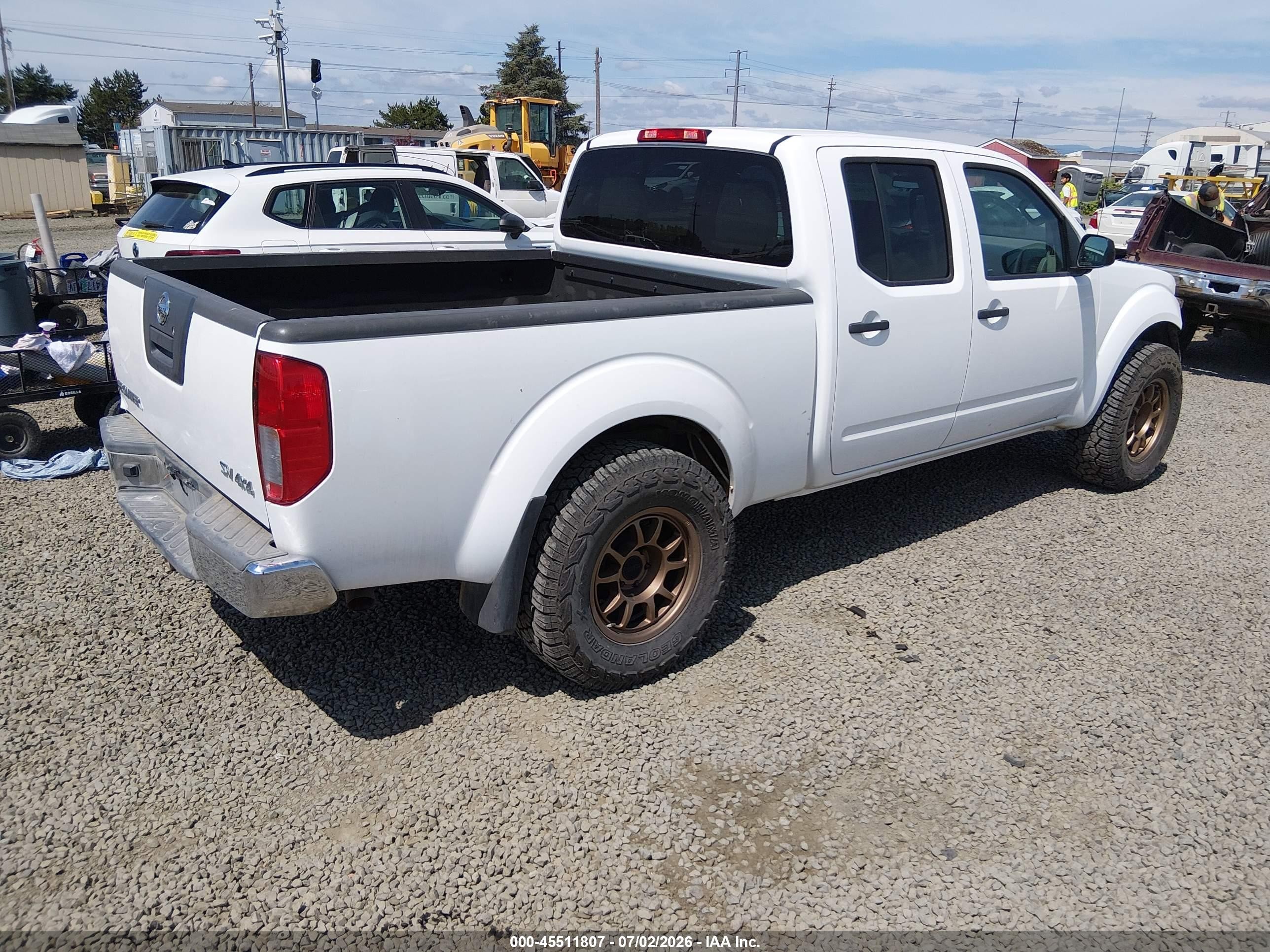 2012 Nissan Frontier Sv White vin: 1N6AD0FV5CC403385