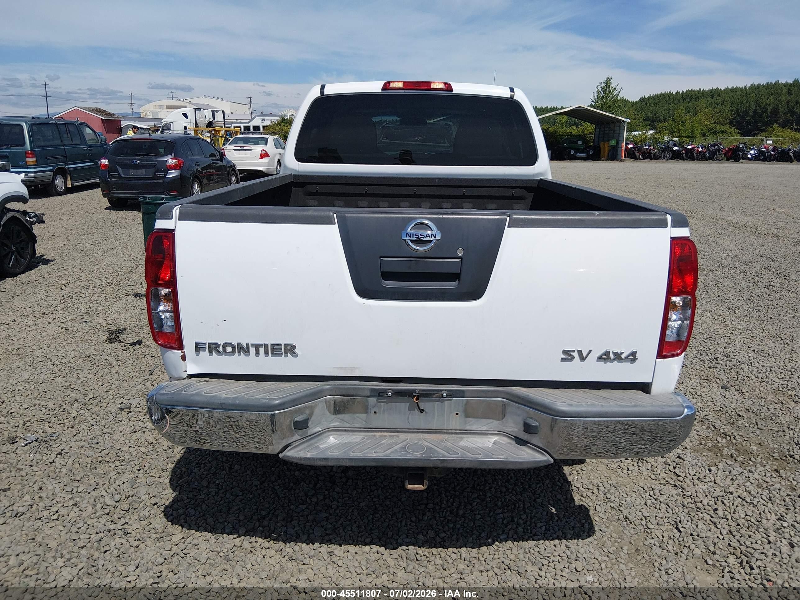 2012 Nissan Frontier Sv White vin: 1N6AD0FV5CC403385