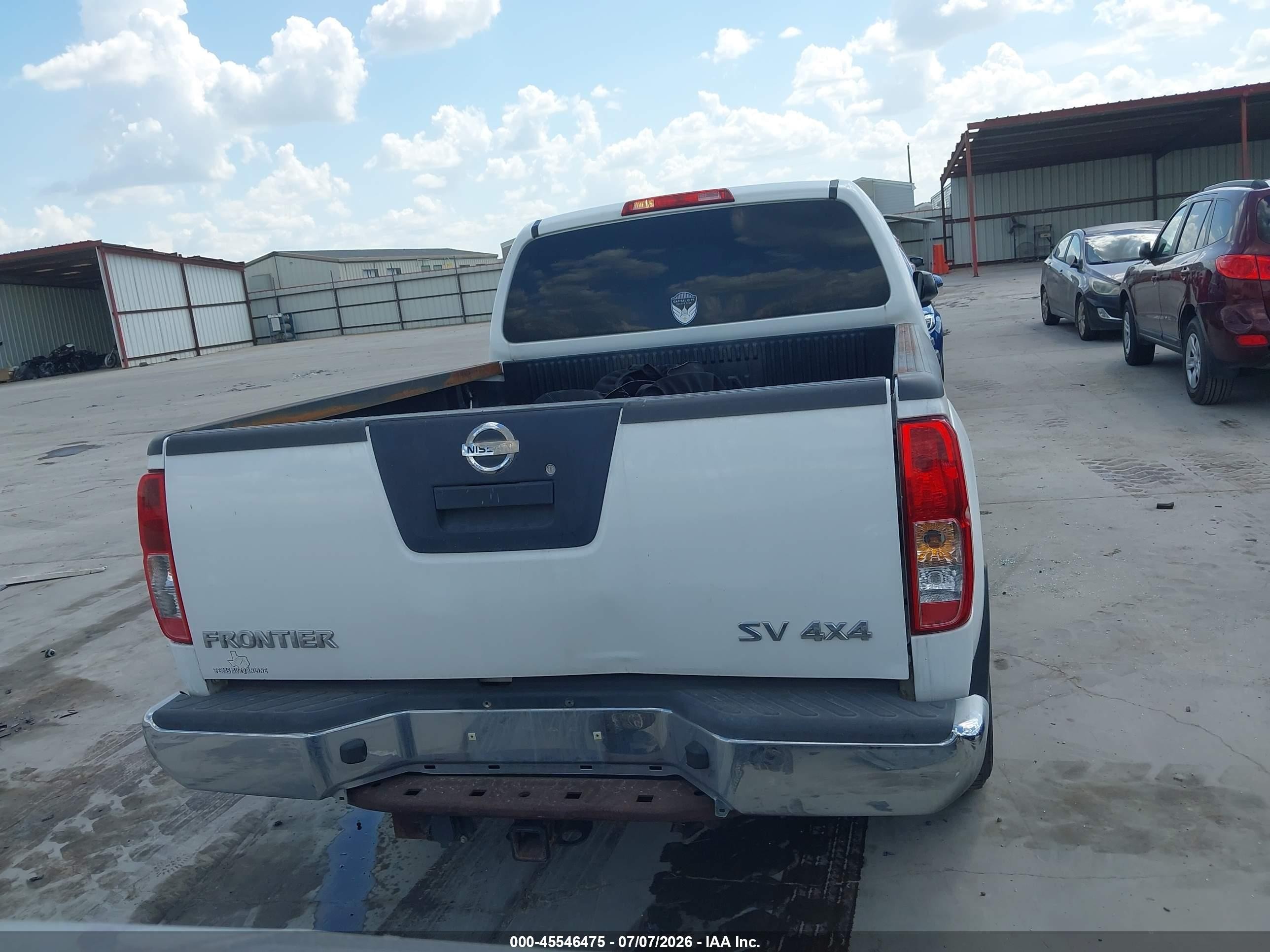 2012 Nissan Frontier Sv White vin: 1N6AD0FV6CC455365