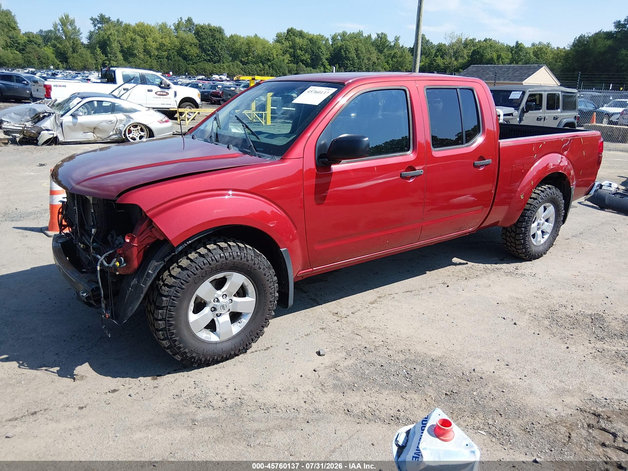 2012 Nissan Frontier Sv Red vin: 1N6AD0FV9CC410033