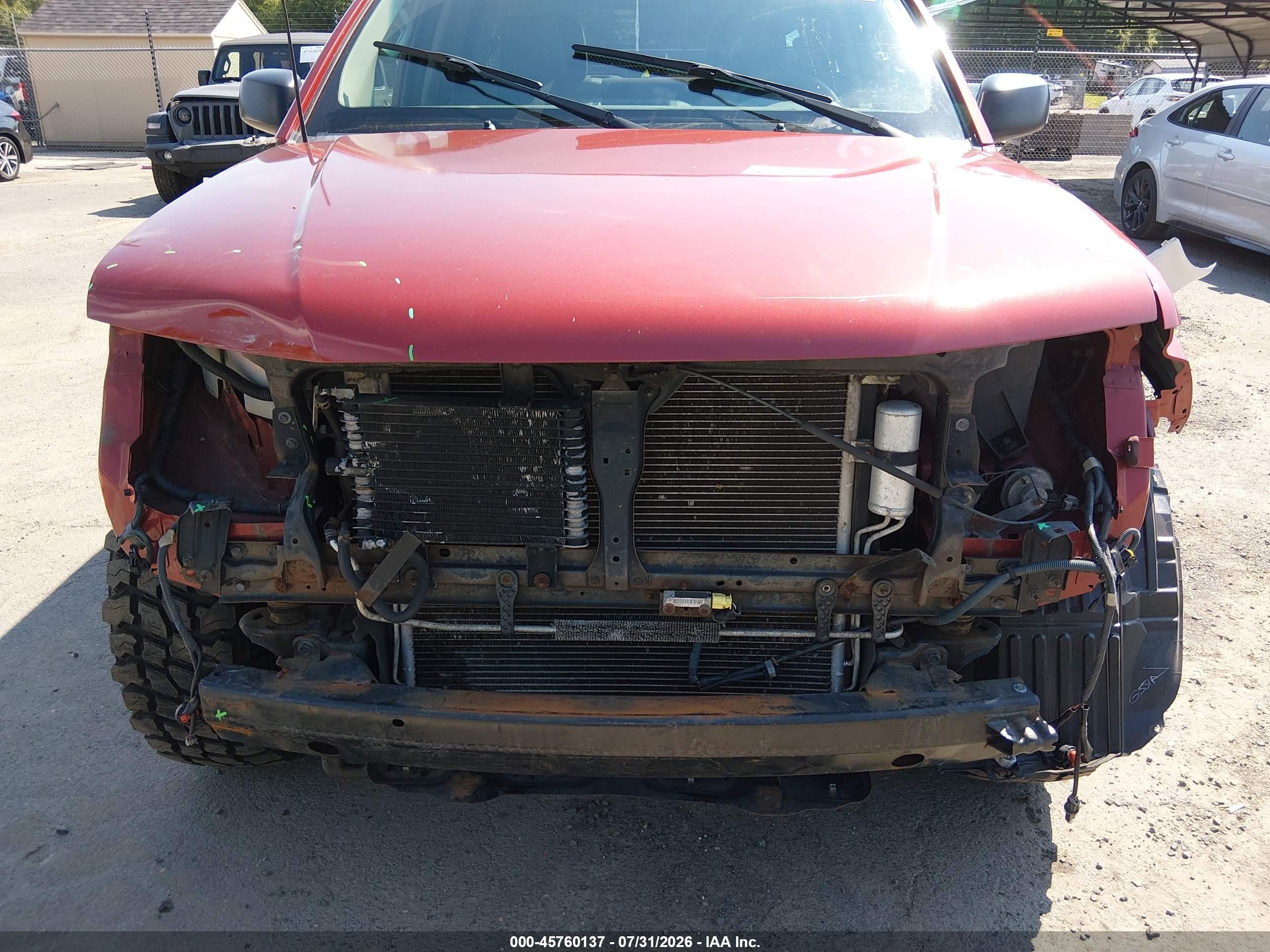 2012 Nissan Frontier Sv Red vin: 1N6AD0FV9CC410033
