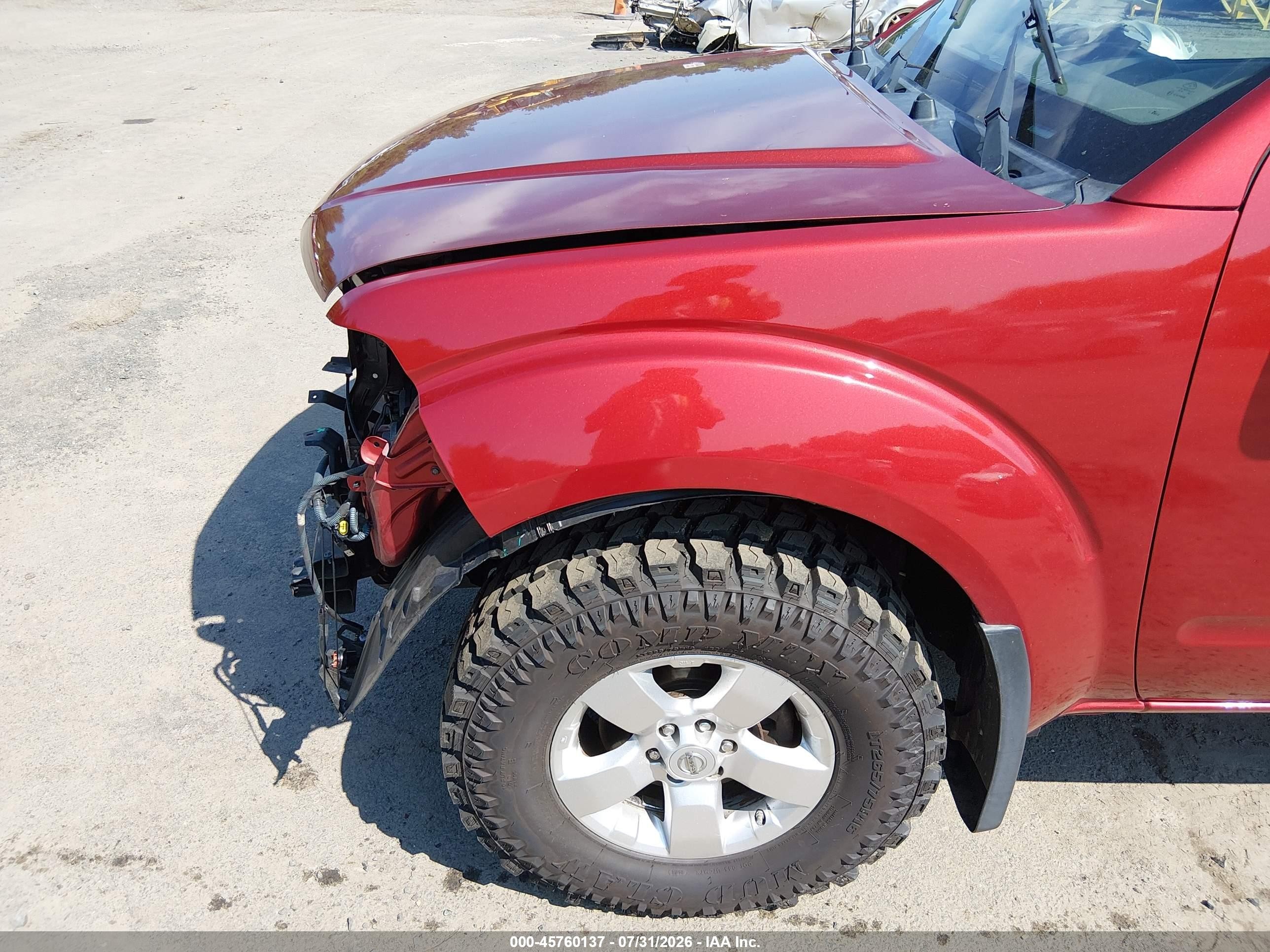 2012 Nissan Frontier Sv Red vin: 1N6AD0FV9CC410033