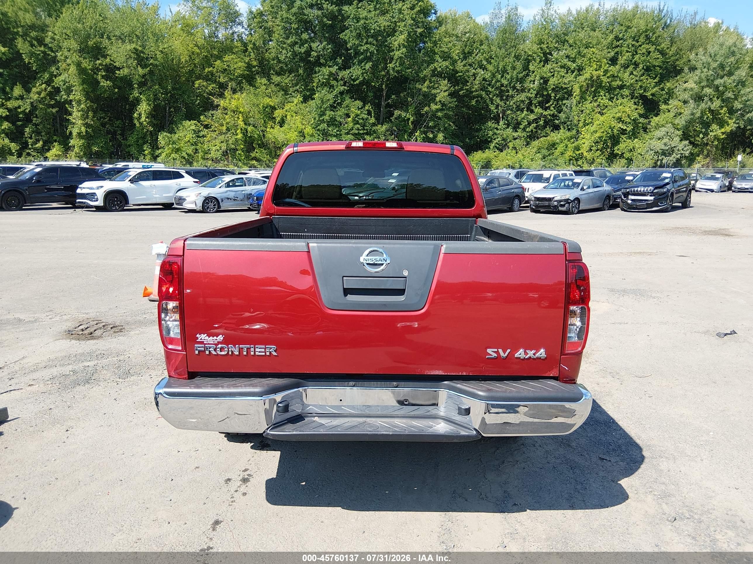 2012 Nissan Frontier Sv Red vin: 1N6AD0FV9CC410033