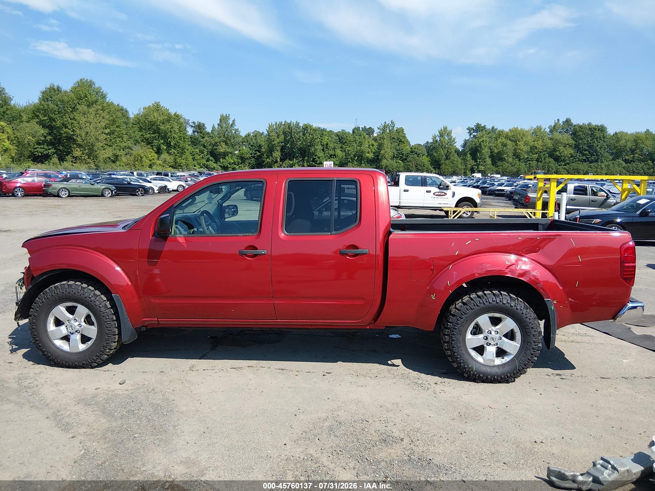 2012 Nissan Frontier Sv Red vin: 1N6AD0FV9CC410033
