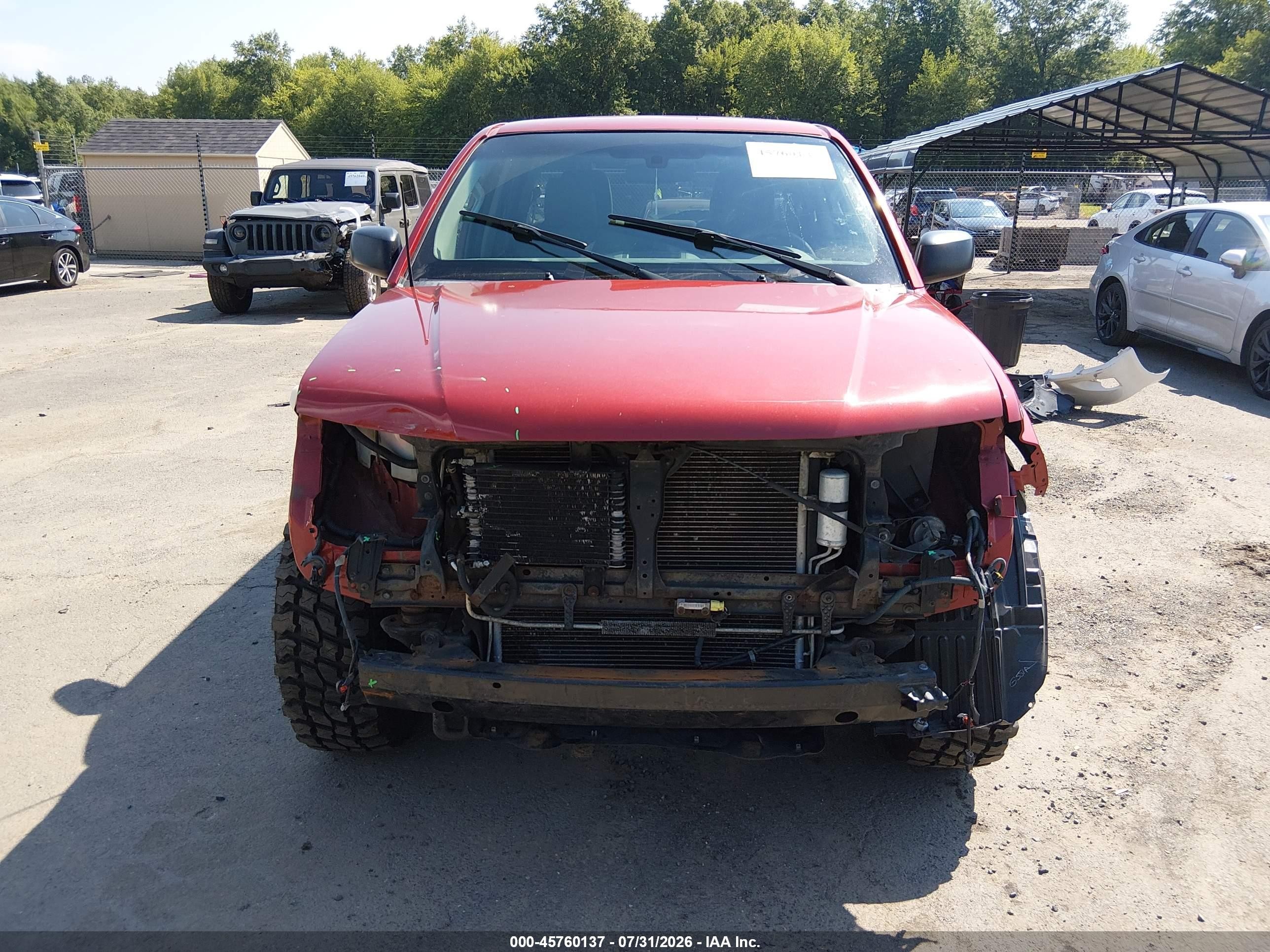2012 Nissan Frontier Sv Red vin: 1N6AD0FV9CC410033
