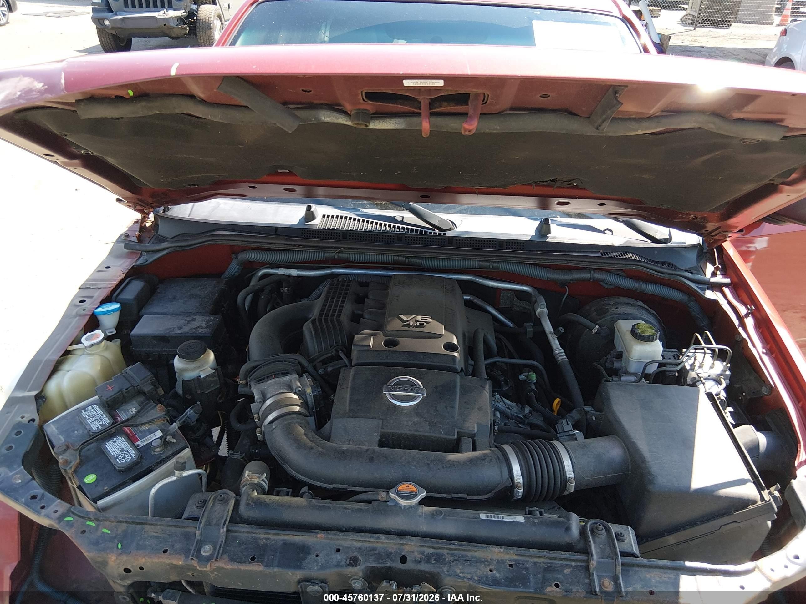2012 Nissan Frontier Sv Red vin: 1N6AD0FV9CC410033